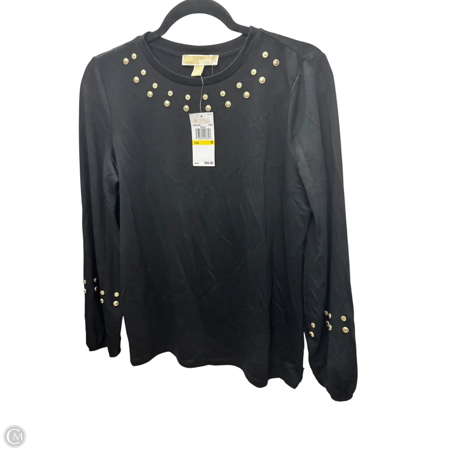 Top Long Sleeve Basic By Michael By Michael Kors In Black, Size: M