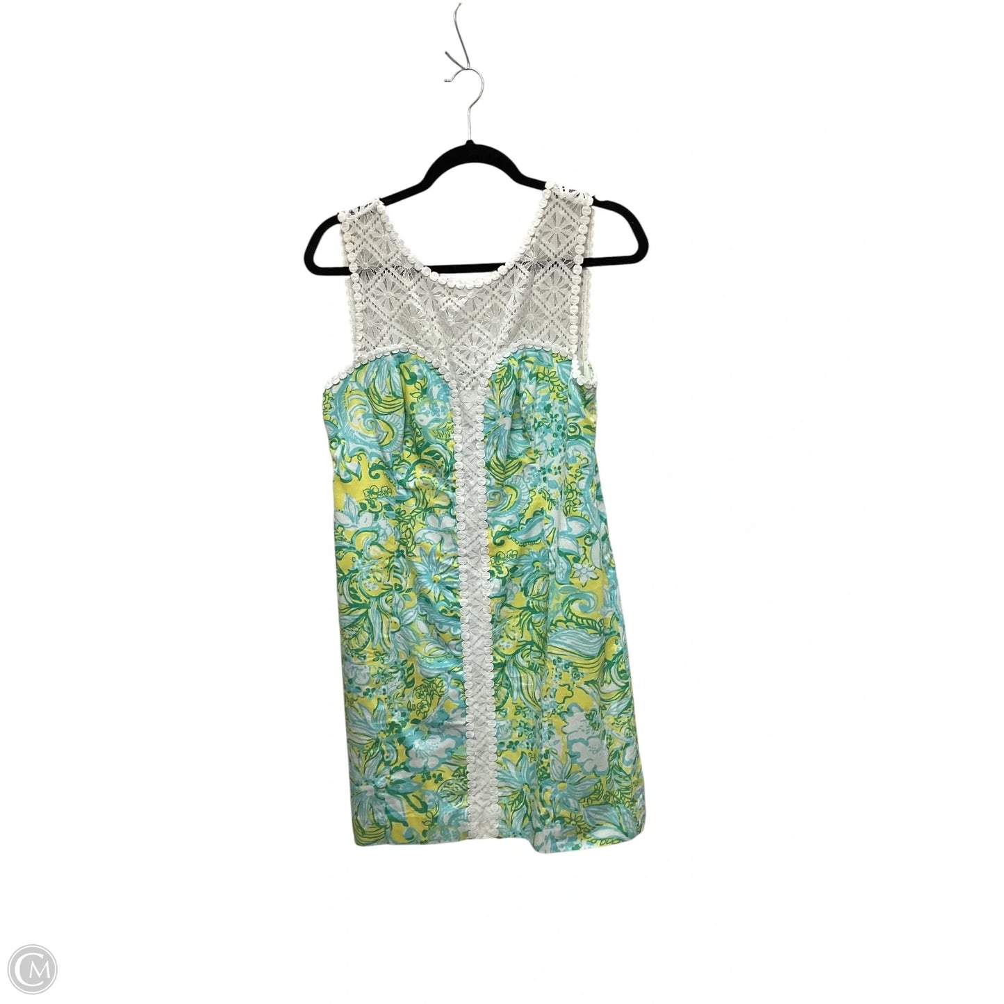 Dress Designer By Lilly Pulitzer In Blue & Green, Size: 10