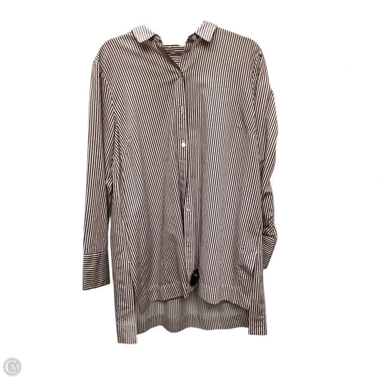 Blouse Long Sleeve By J. Jill In Striped Pattern, Size: L