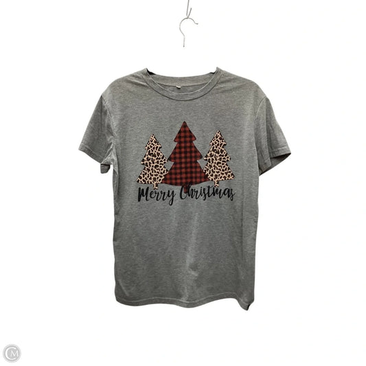 Top Short Sleeve Basic By Clothes Mentor In Grey, Size: M