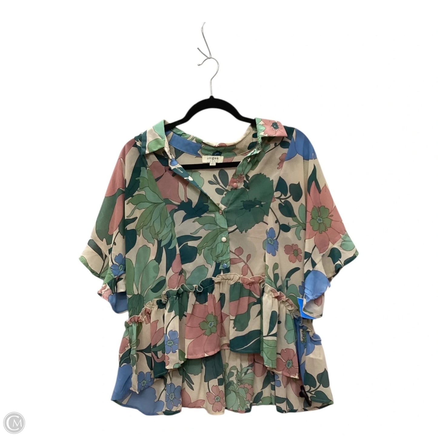 Top Short Sleeve By Umgee In Green, Size: S