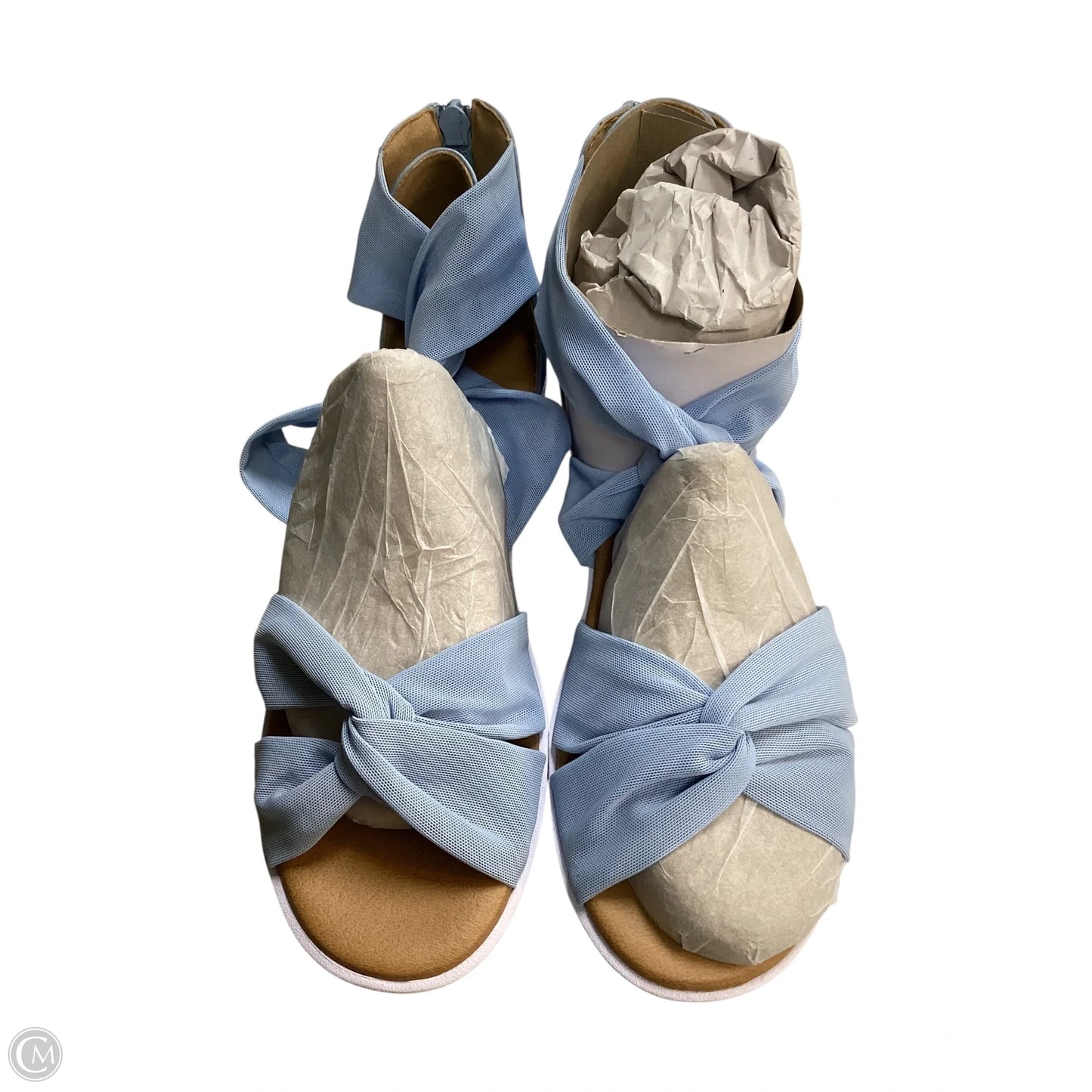 Sandals Heels Platform By Comfortview In Blue, Size: 8