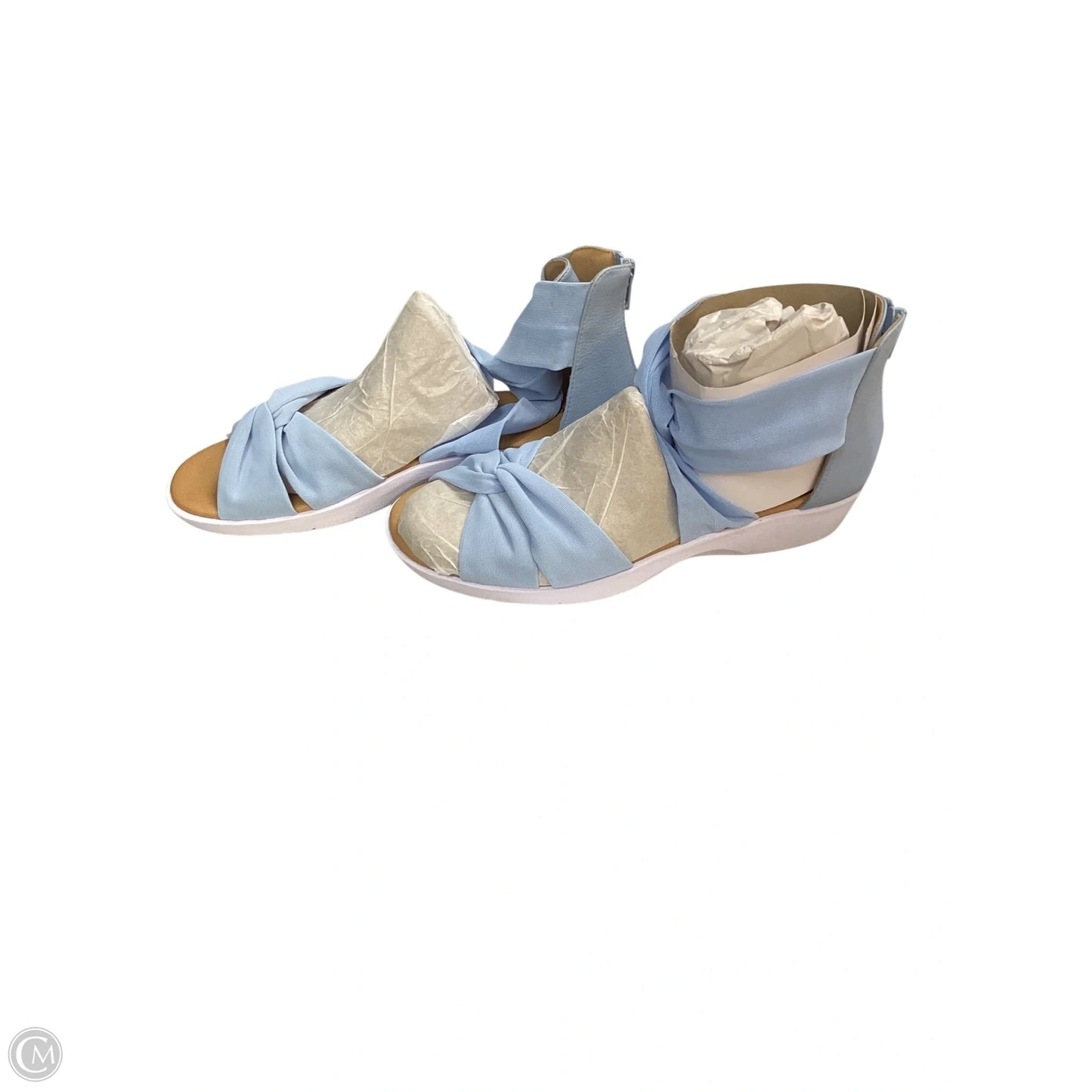 Sandals Heels Platform By Comfortview In Blue, Size: 8