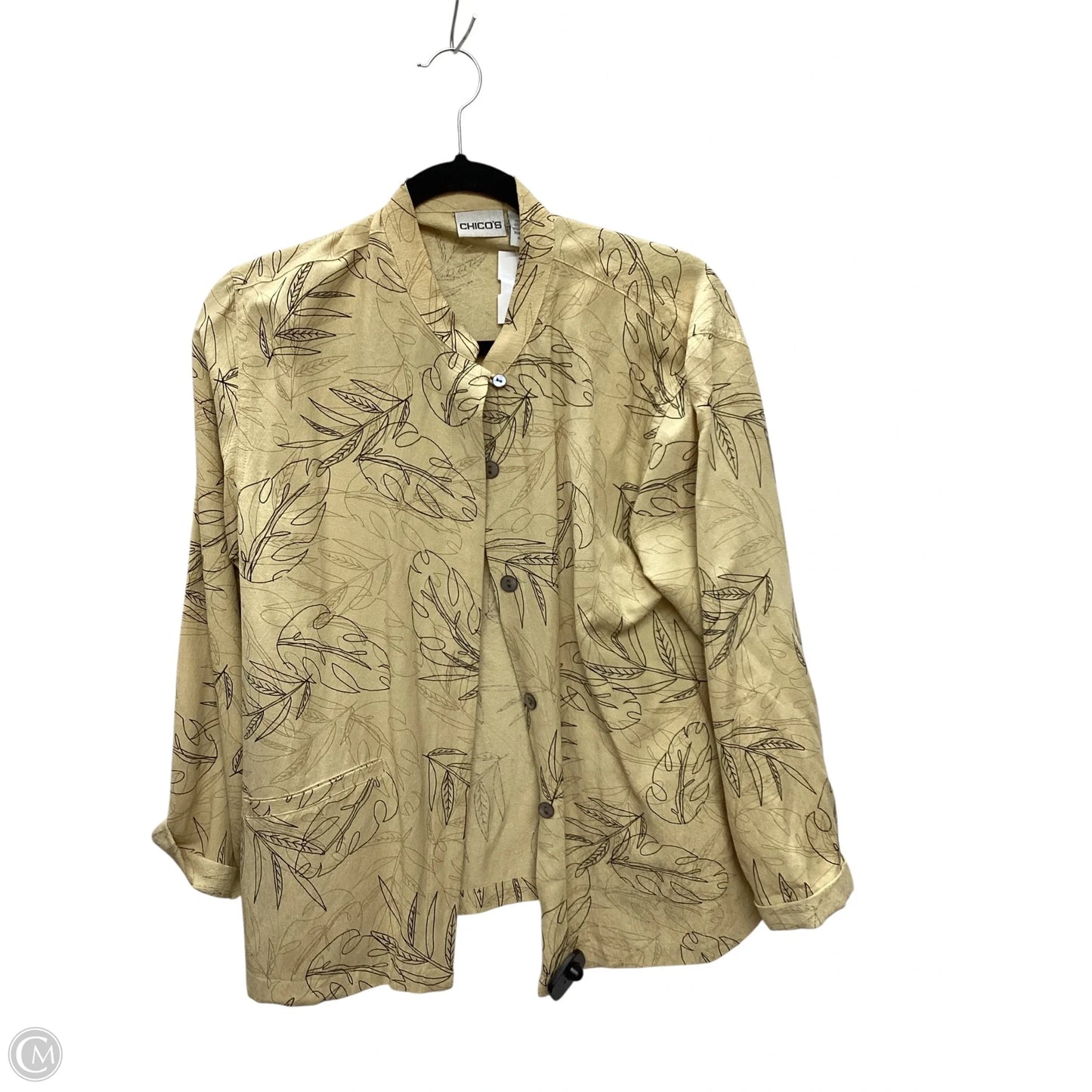 Top Long Sleeve By Chicos In Brown, Size: M