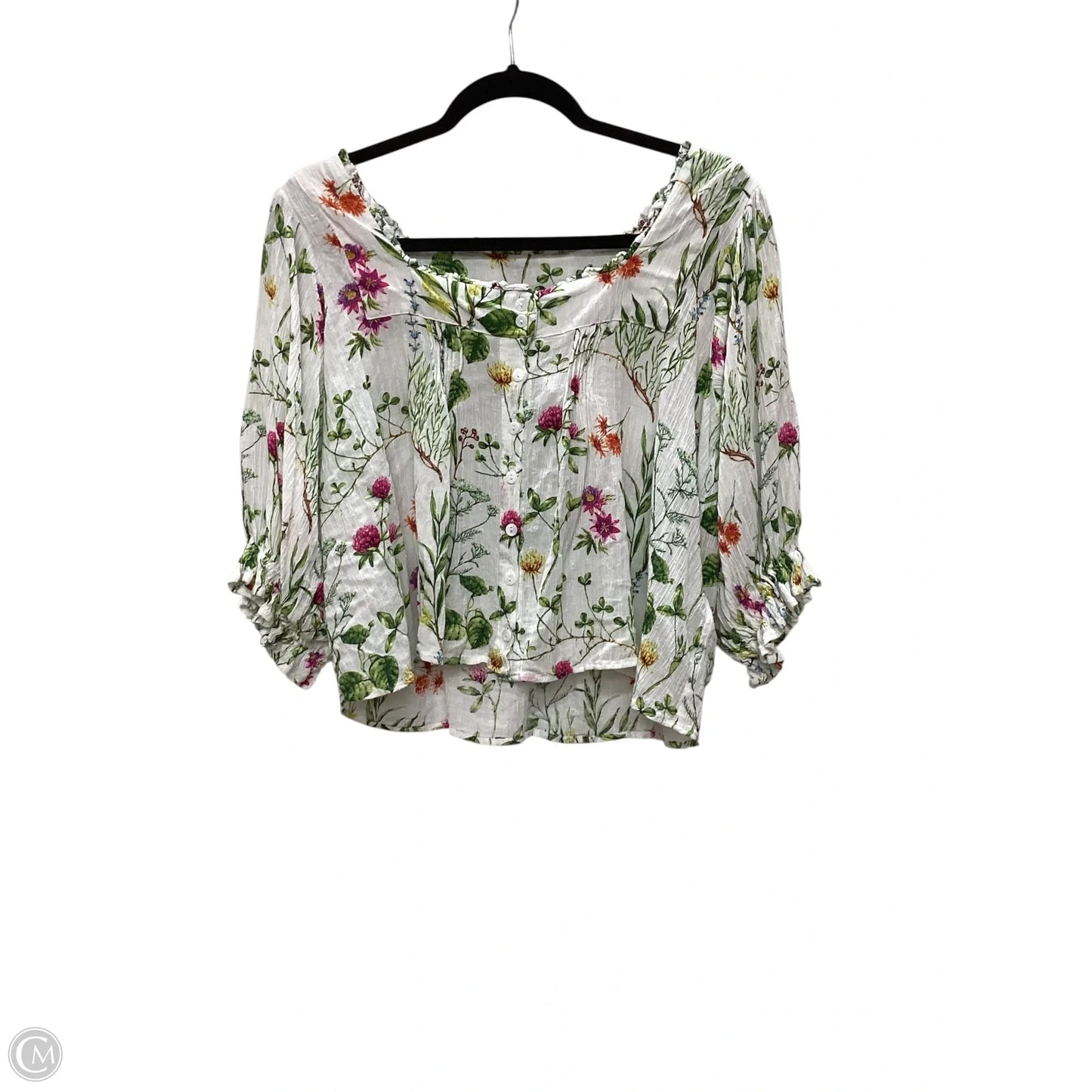 Top 3/4 Sleeve By Rachel Zoe In Floral Print, Size: M