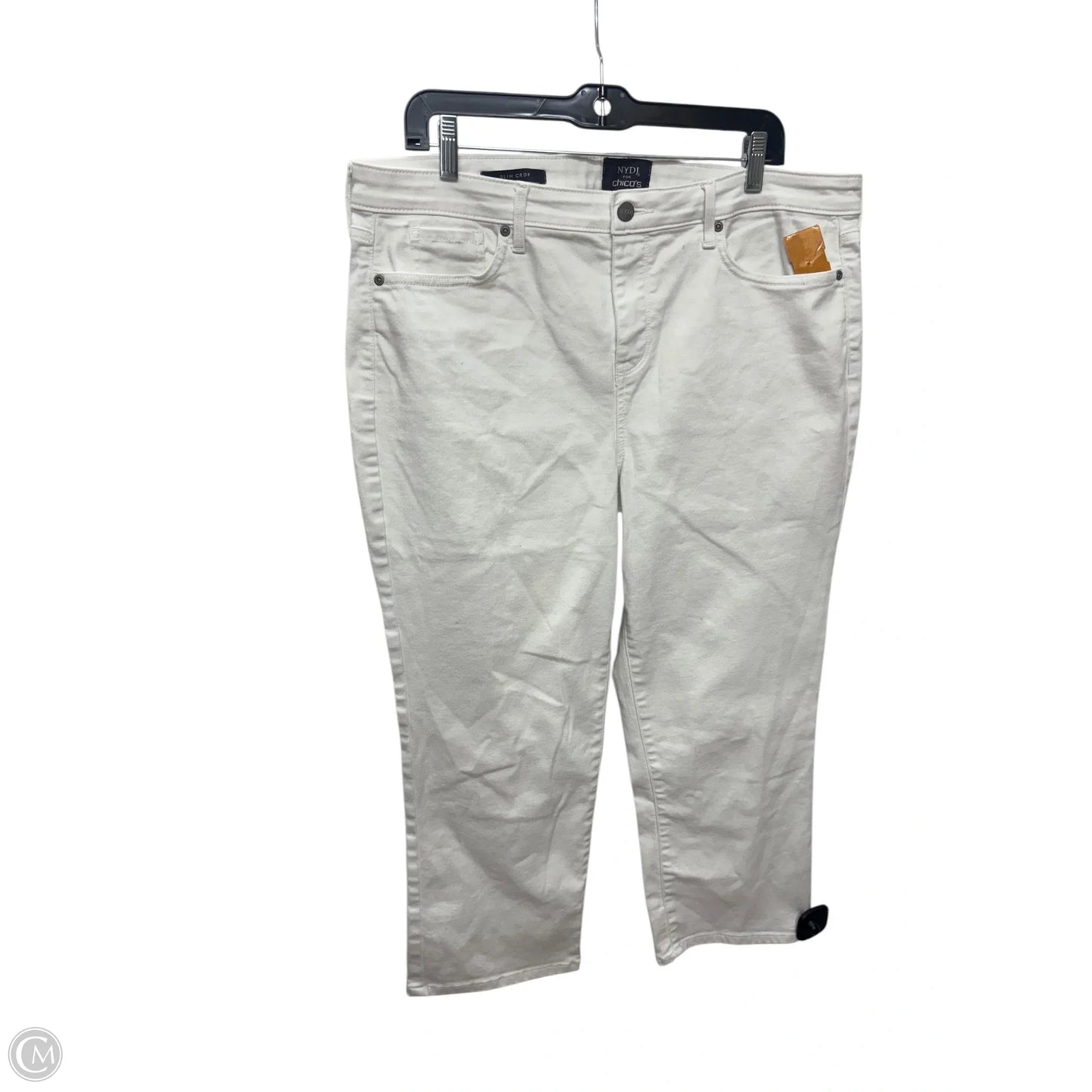 Jeans Cropped By Chicos In White, Size: 18