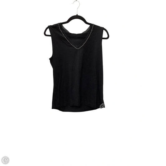 Top Sleeveless By Chicos In Black, Size: M
