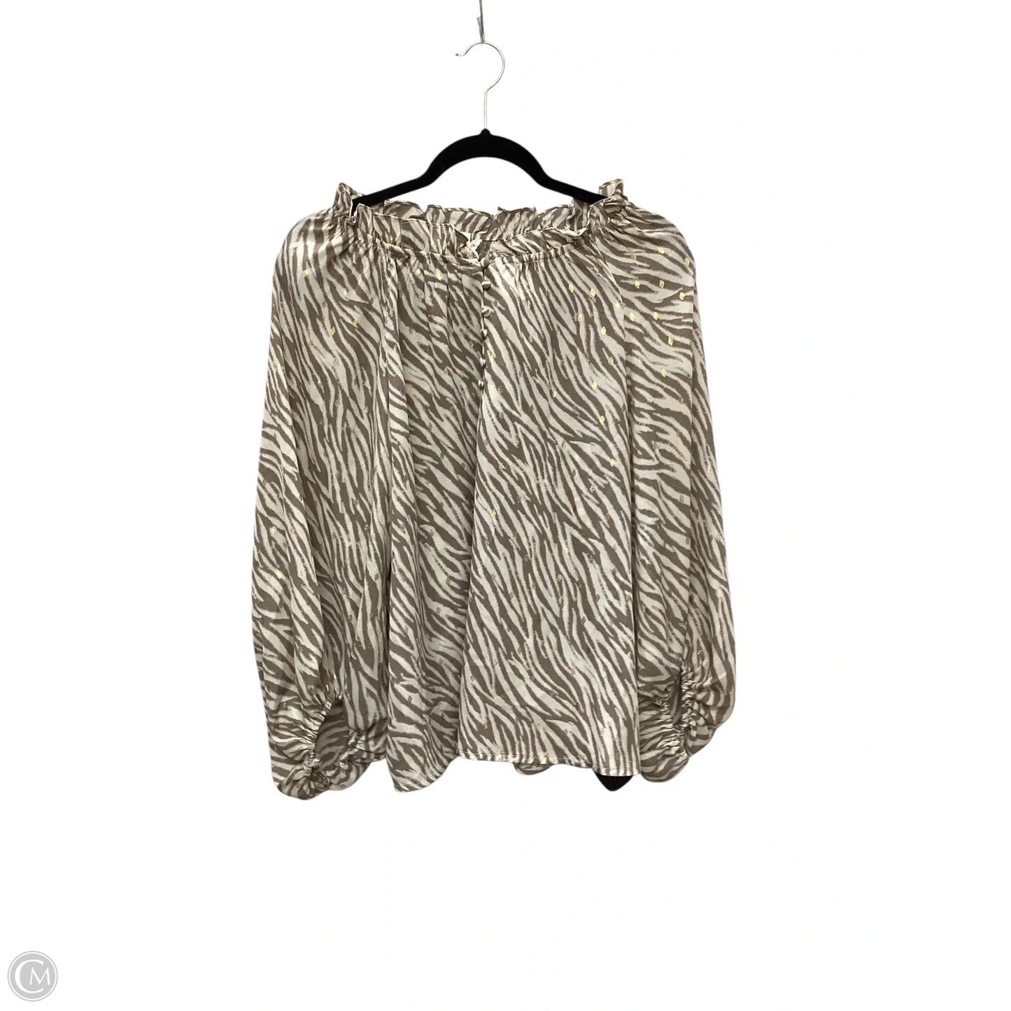 Top Long Sleeve By Blu Pepper In Animal Print, Size: M