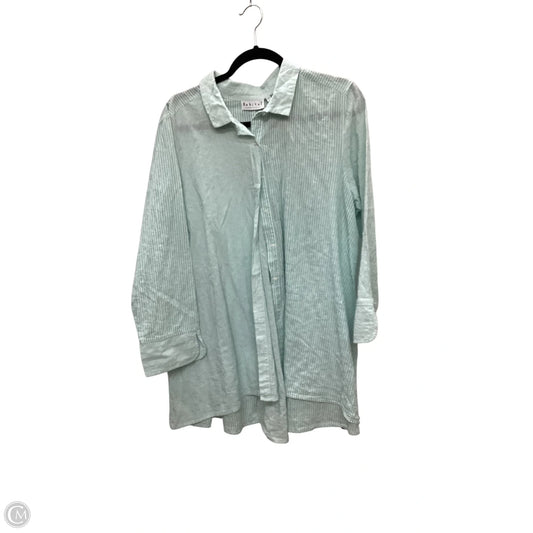 Top Long Sleeve By Habitat In Striped Pattern, Size: L