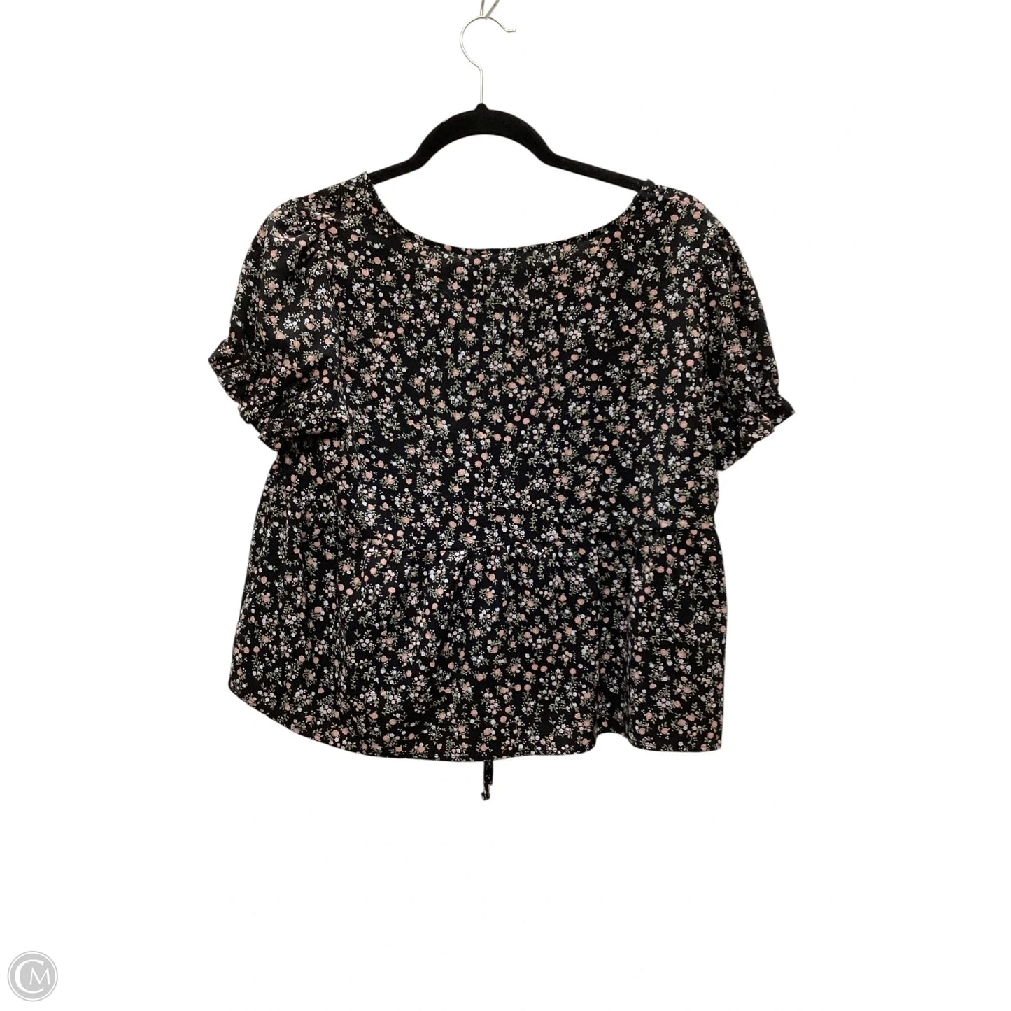 Top Short Sleeve By Pink Rose In Black, Size: M
