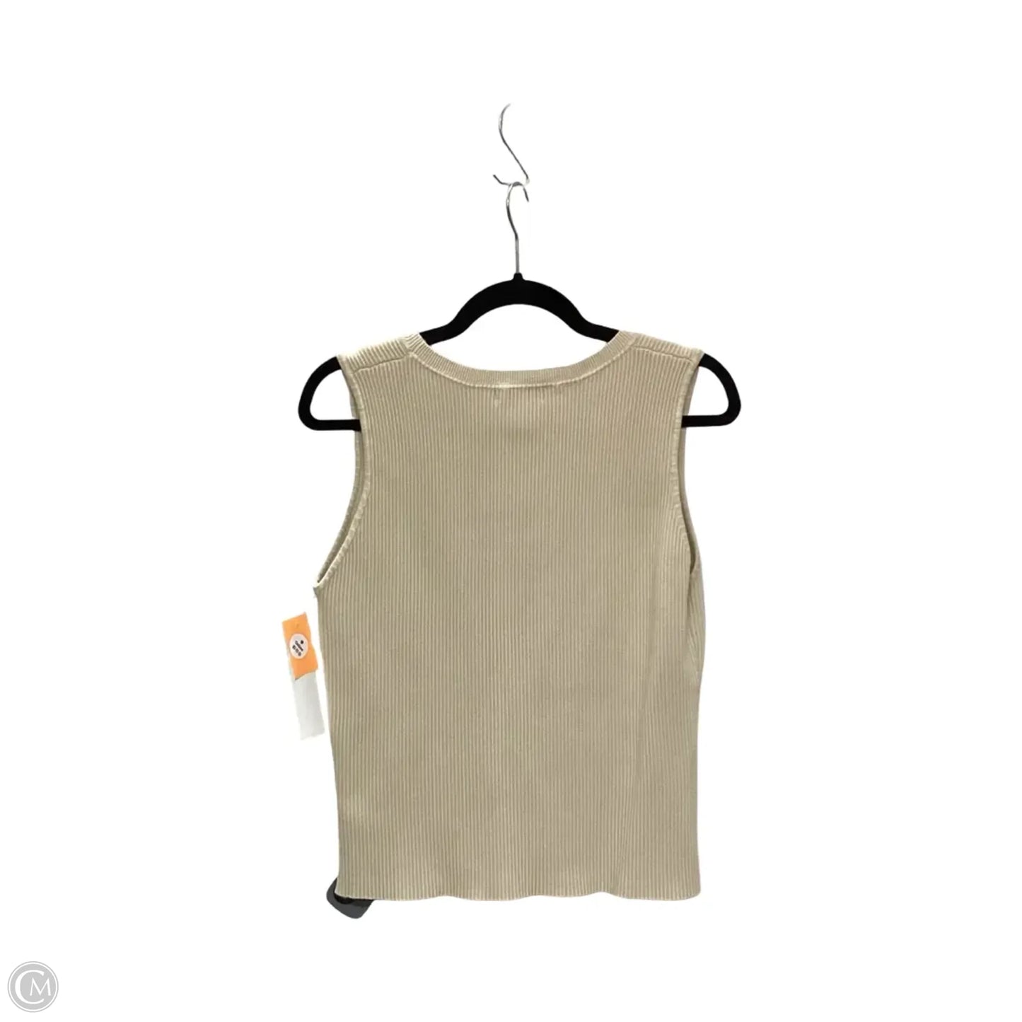 Top Sleeveless Designer By Halston In Beige, Size: Xl
