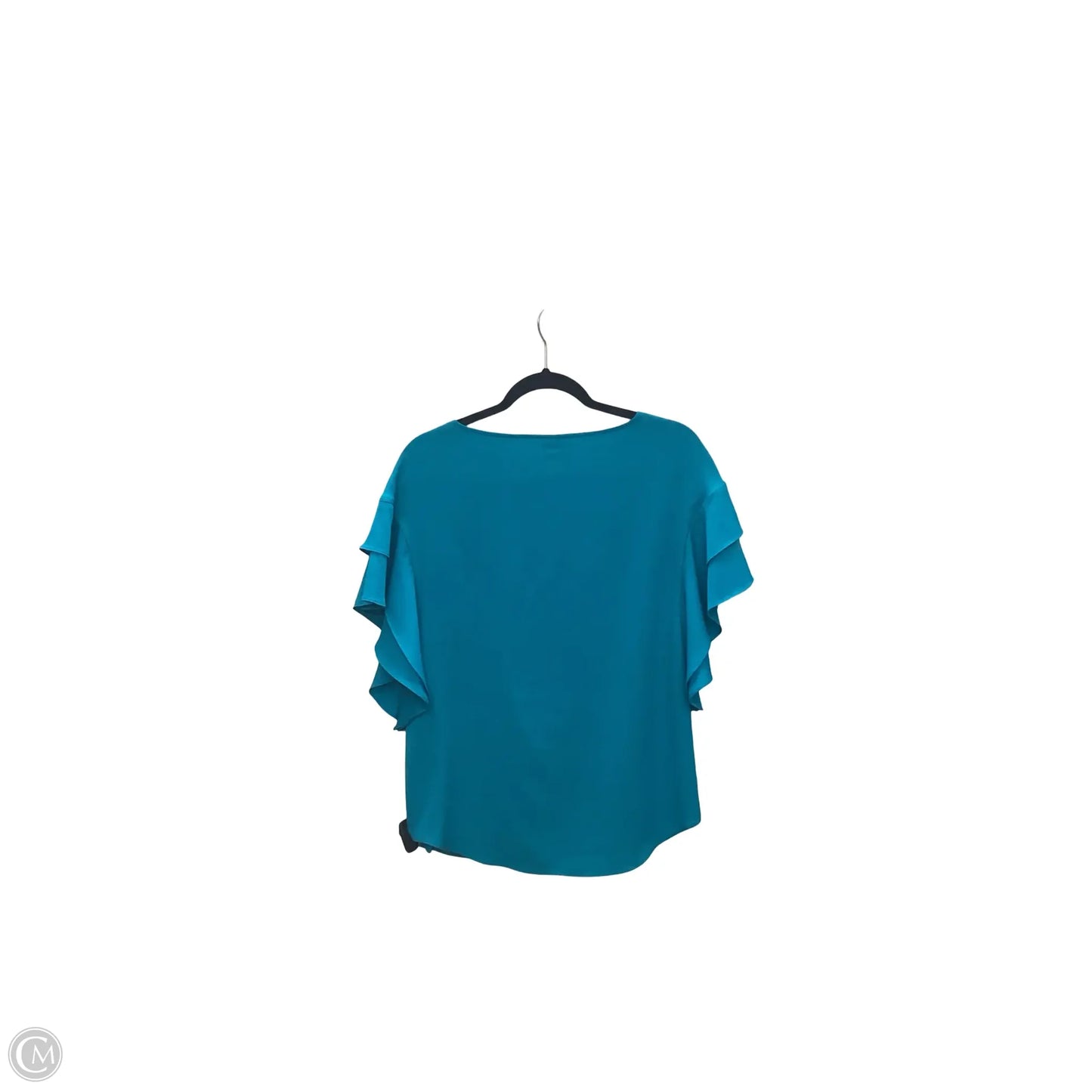 Blouse Short Sleeve By Chicos In Blue, Size: S