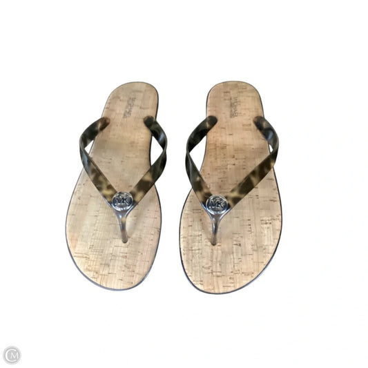 Sandals Flip Flops By Michael By Michael Kors In Brown, Size: 9