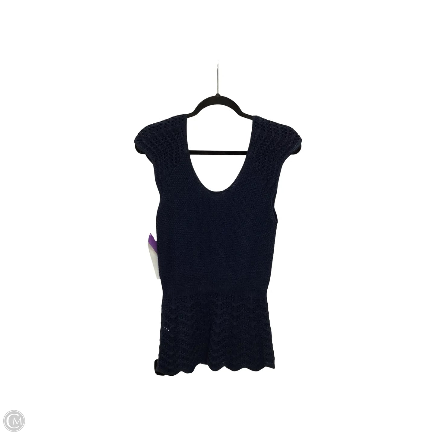 Designer Blouse Sleeveless By Marie Oliver In Navy, Size: S