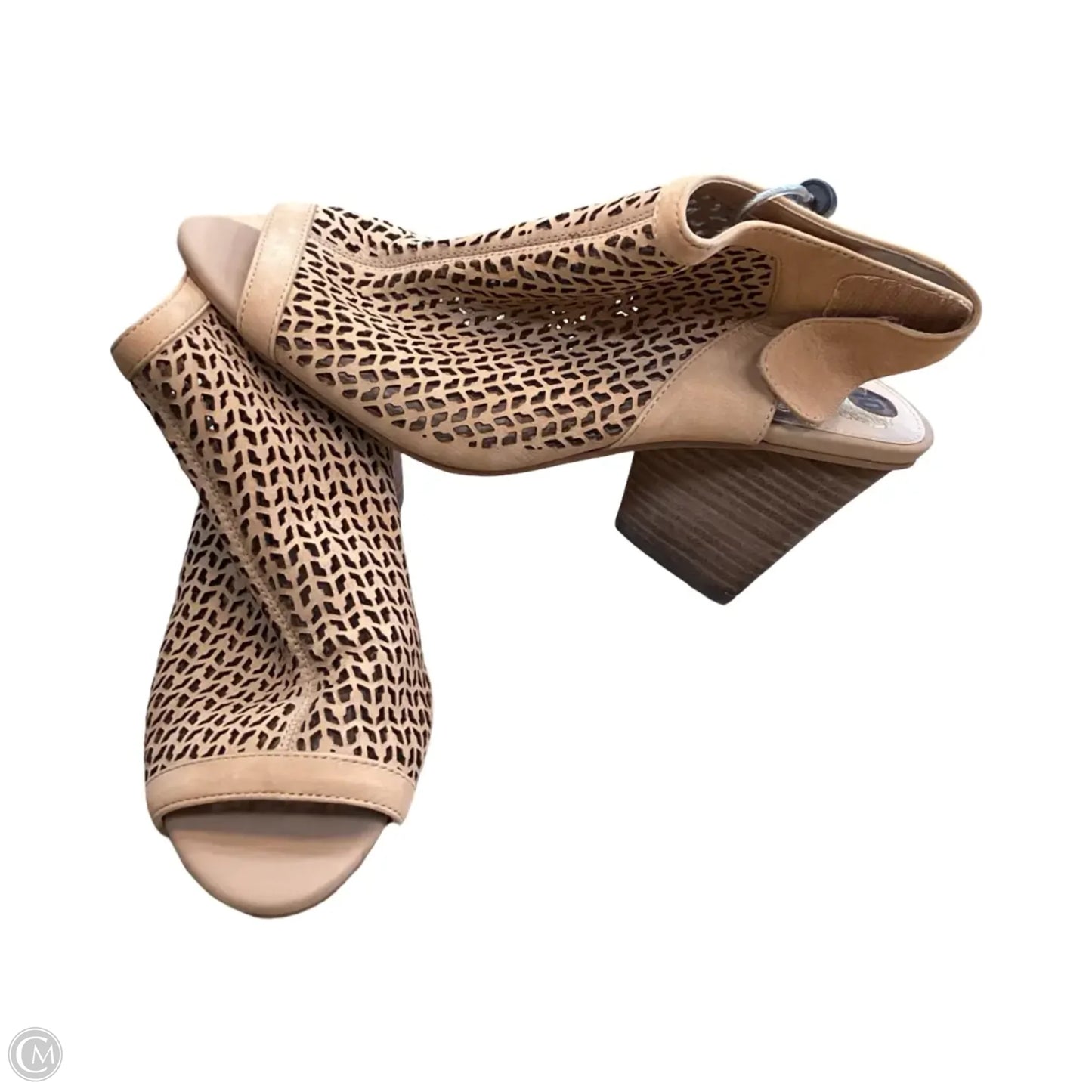 Sandals Heels Block By Vince Camuto In Tan, Size: 10