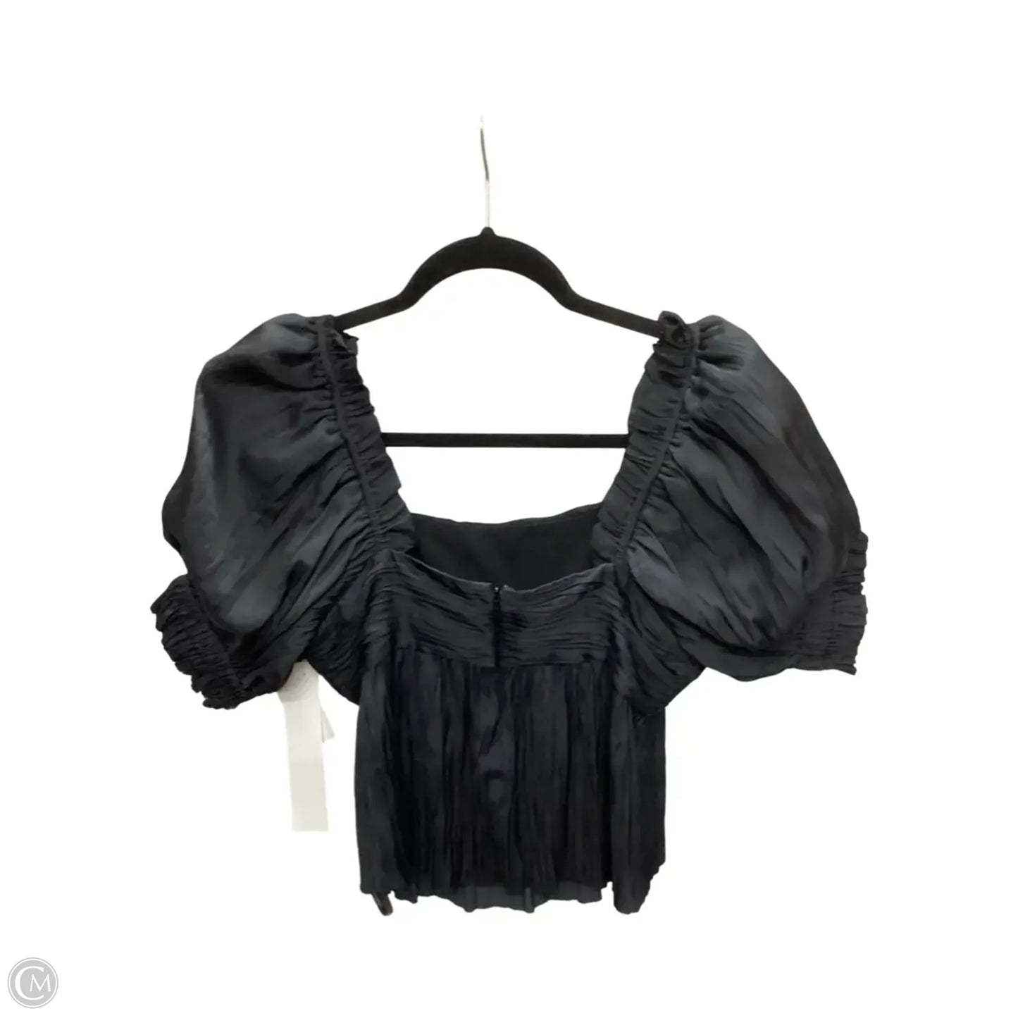 Blouse Short Sleeve By Frame In Black, Size: S