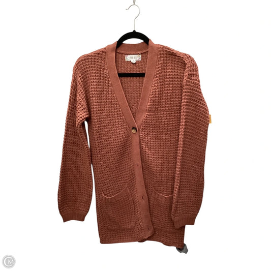 Sweater Cardigan By Pink Rose In Red, Size: S