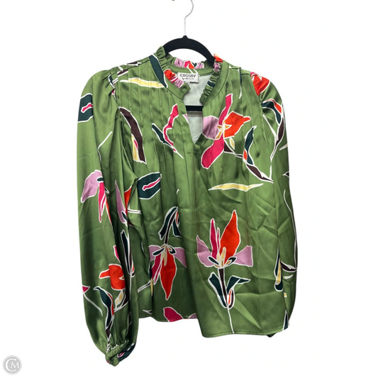 Top 3/4 Sleeve By Crosby In Green, Size: S
