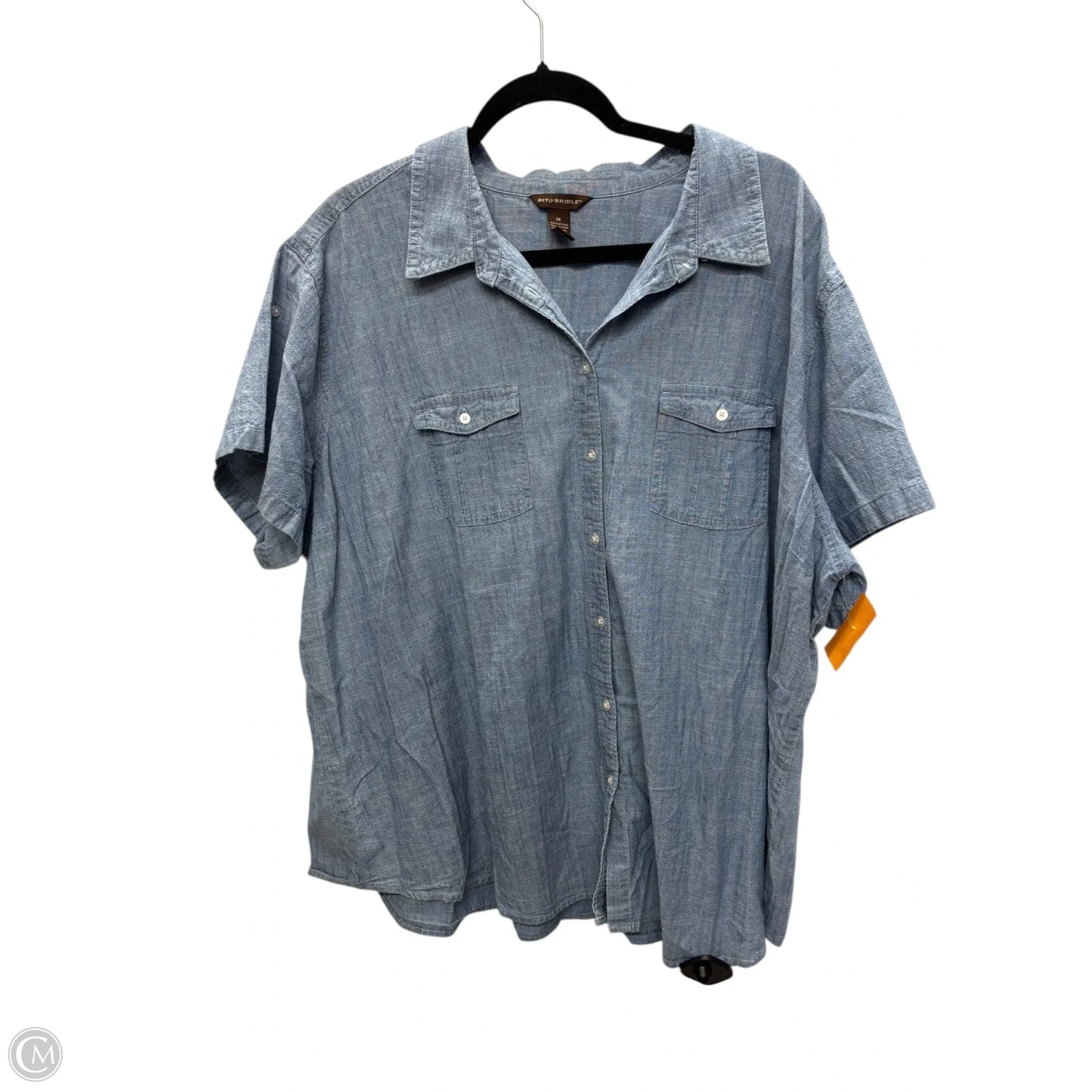 Top Short Sleeve By Clothes Mentor In Blue, Size: 3x