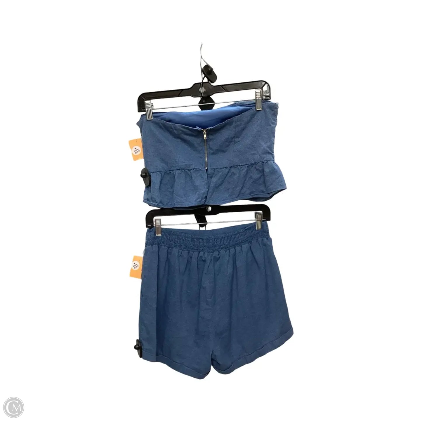 Shorts Set By Le Lis In Blue Denim, Size: M