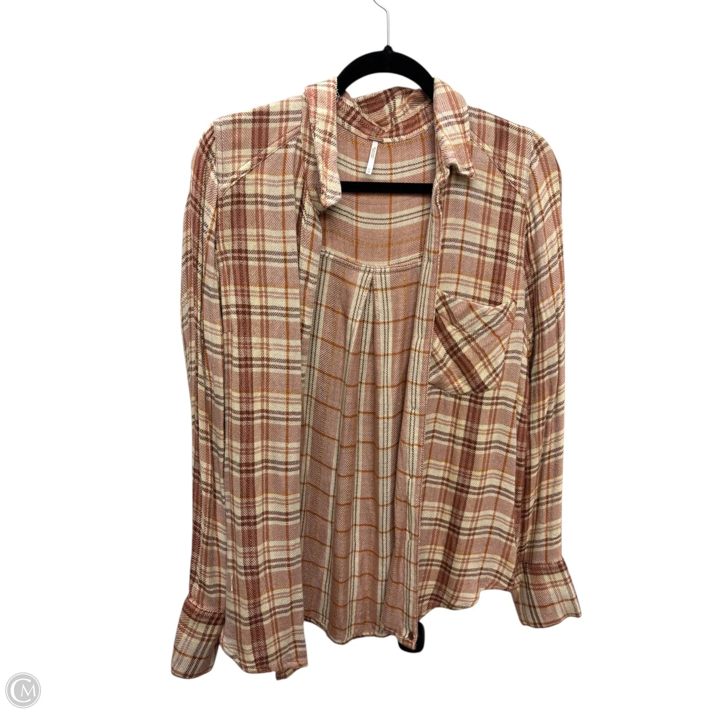 Top Long Sleeve By Free People In Pink, Size: M