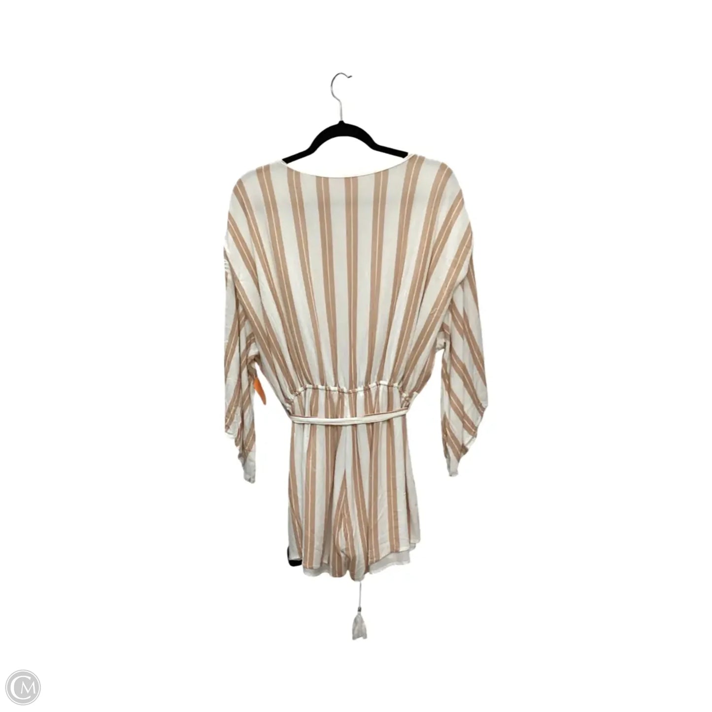 Romper By Pink Lily In Striped Pattern, Size: L