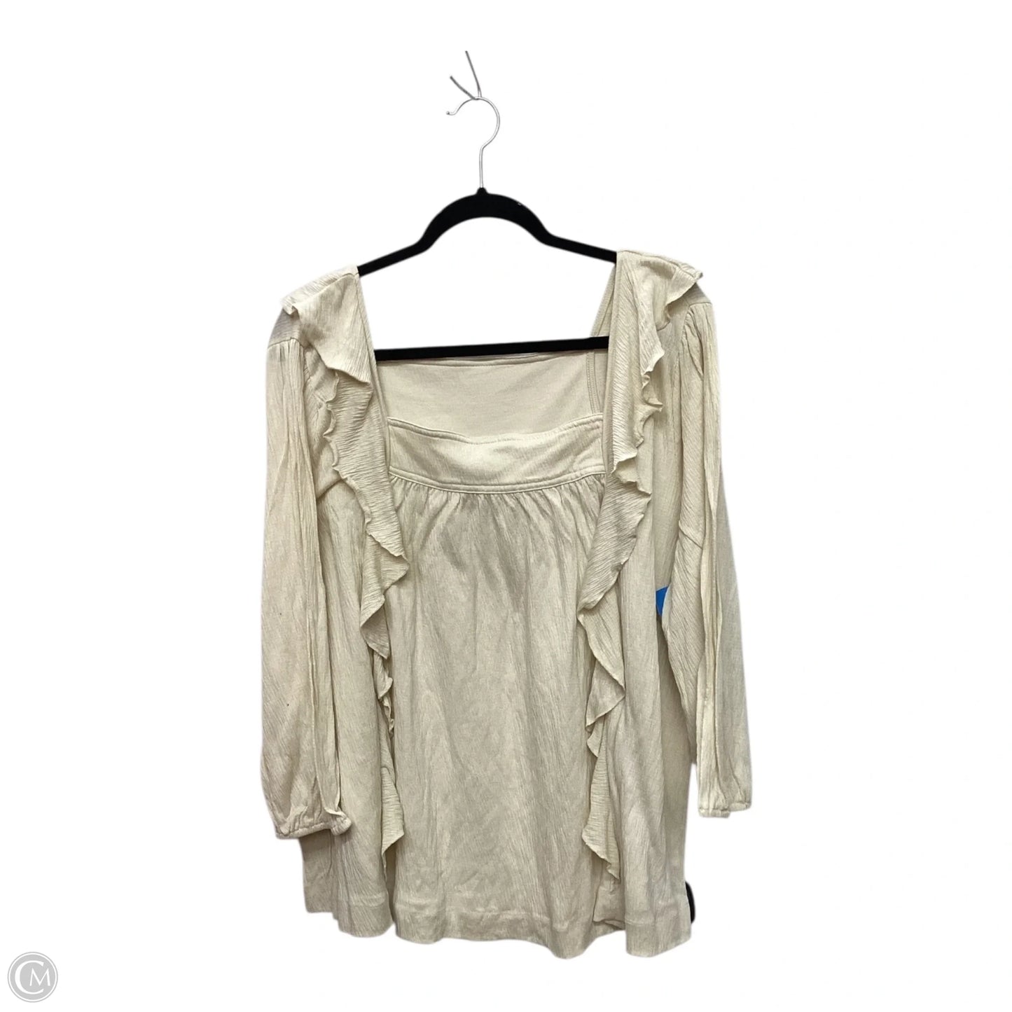 Top Long Sleeve By Cato In Tan, Size: 26