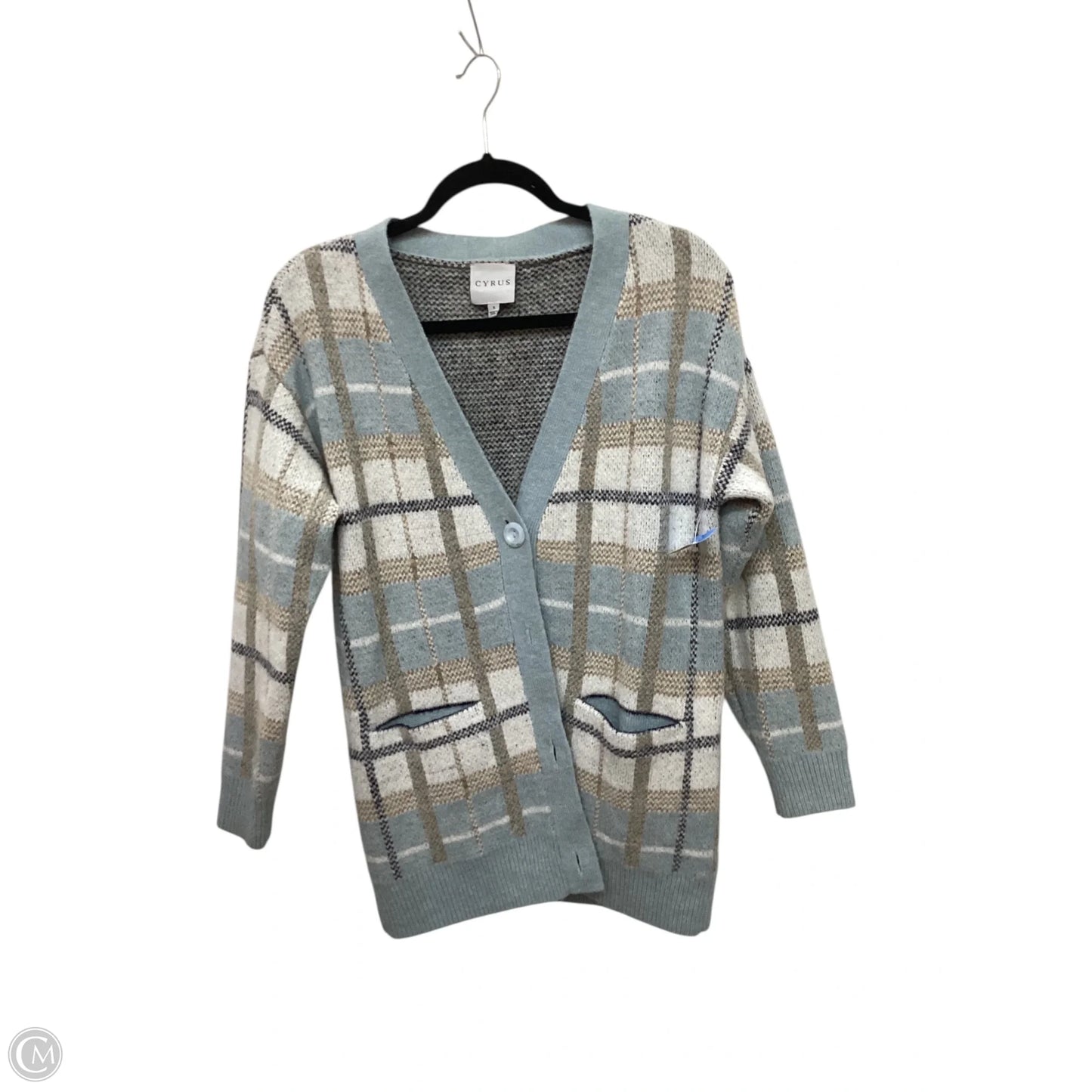Sweater Cardigan By Cyrus In Blue, Size: S