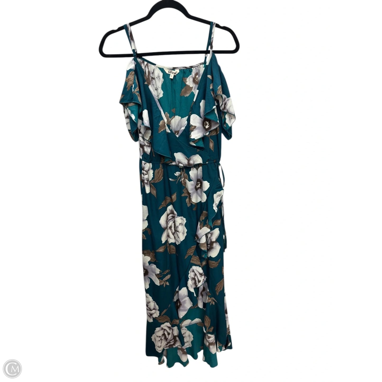 Dress Casual Midi By Blush In Floral Print, Size: L