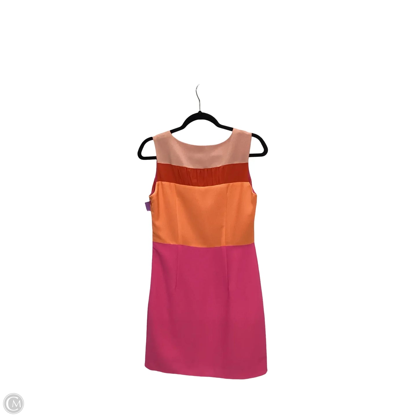 Dress Casual Short By C Luce In Orange & Pink, Size: M