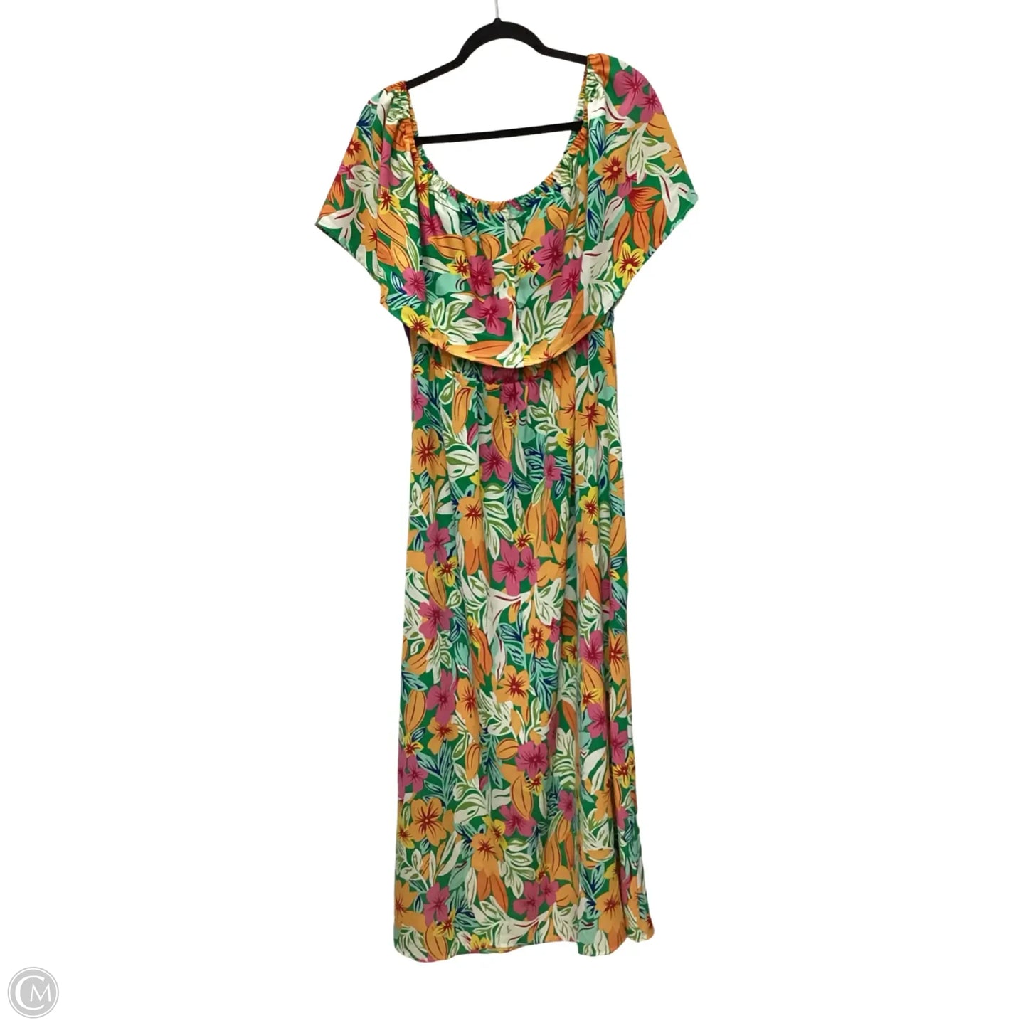 Dress Casual Midi By Jess Lea In Floral Print, Size: 2x
