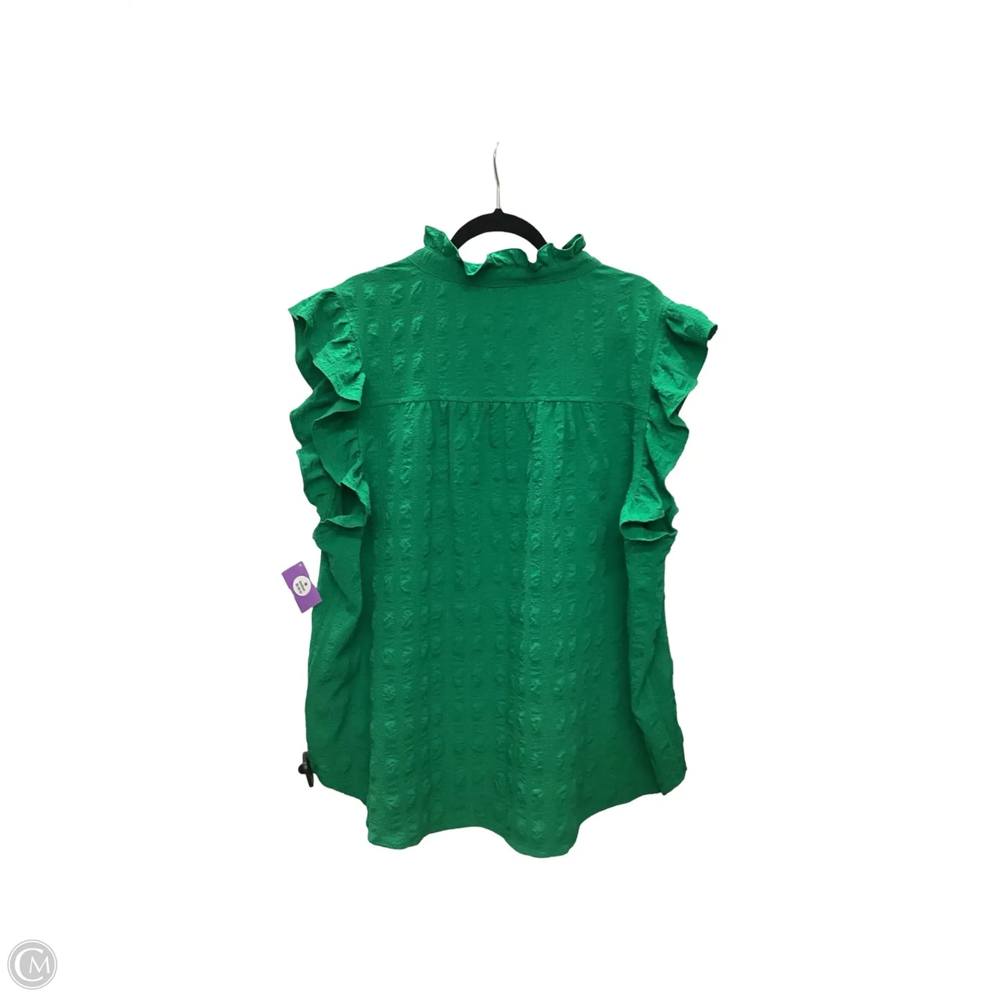 Blouse Short Sleeve By Haptics In Green, Size: 2x