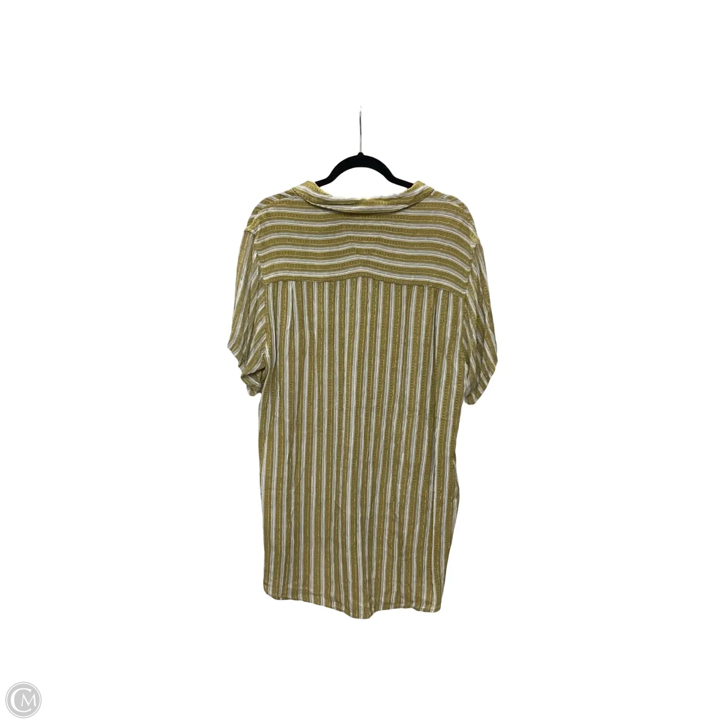 Blouse Short Sleeve By Rollas In Striped Pattern, Size: L