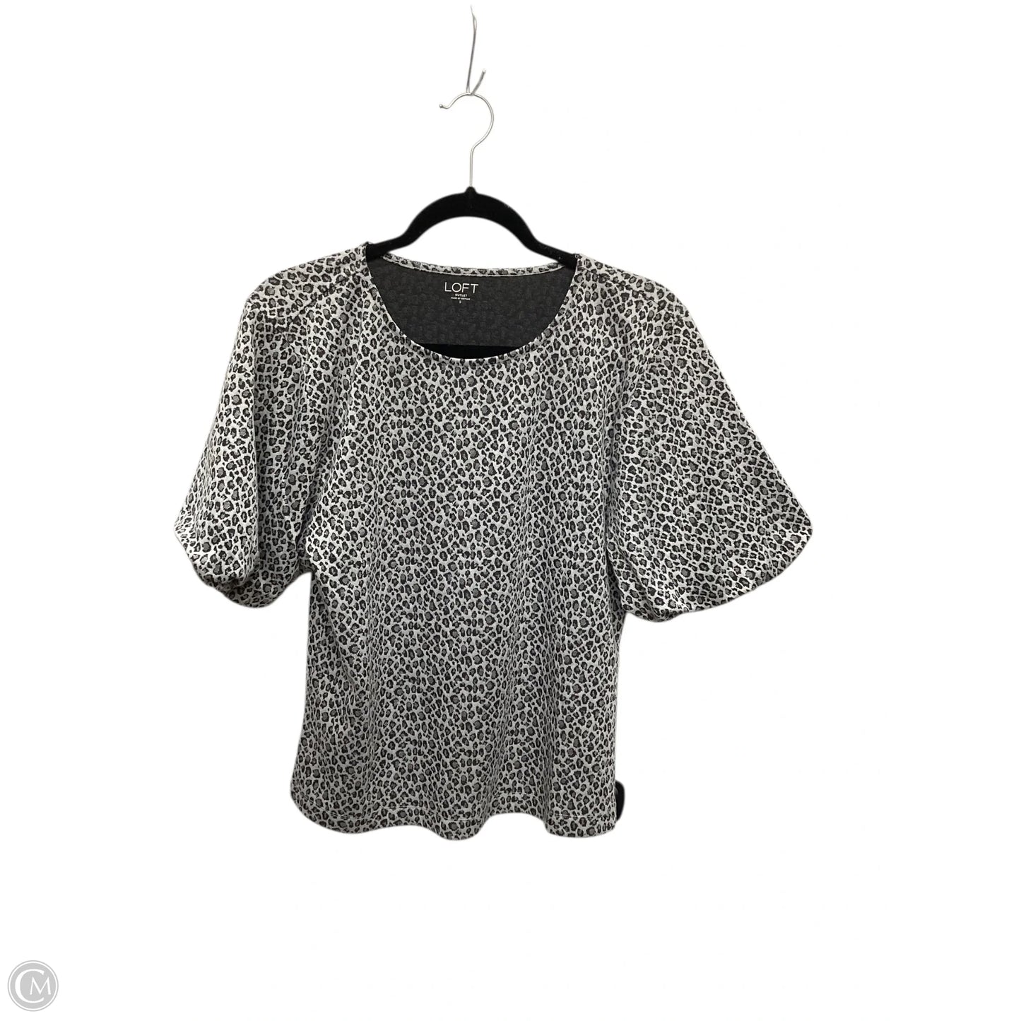 Blouse Short Sleeve By Loft In Animal Print, Size: S
