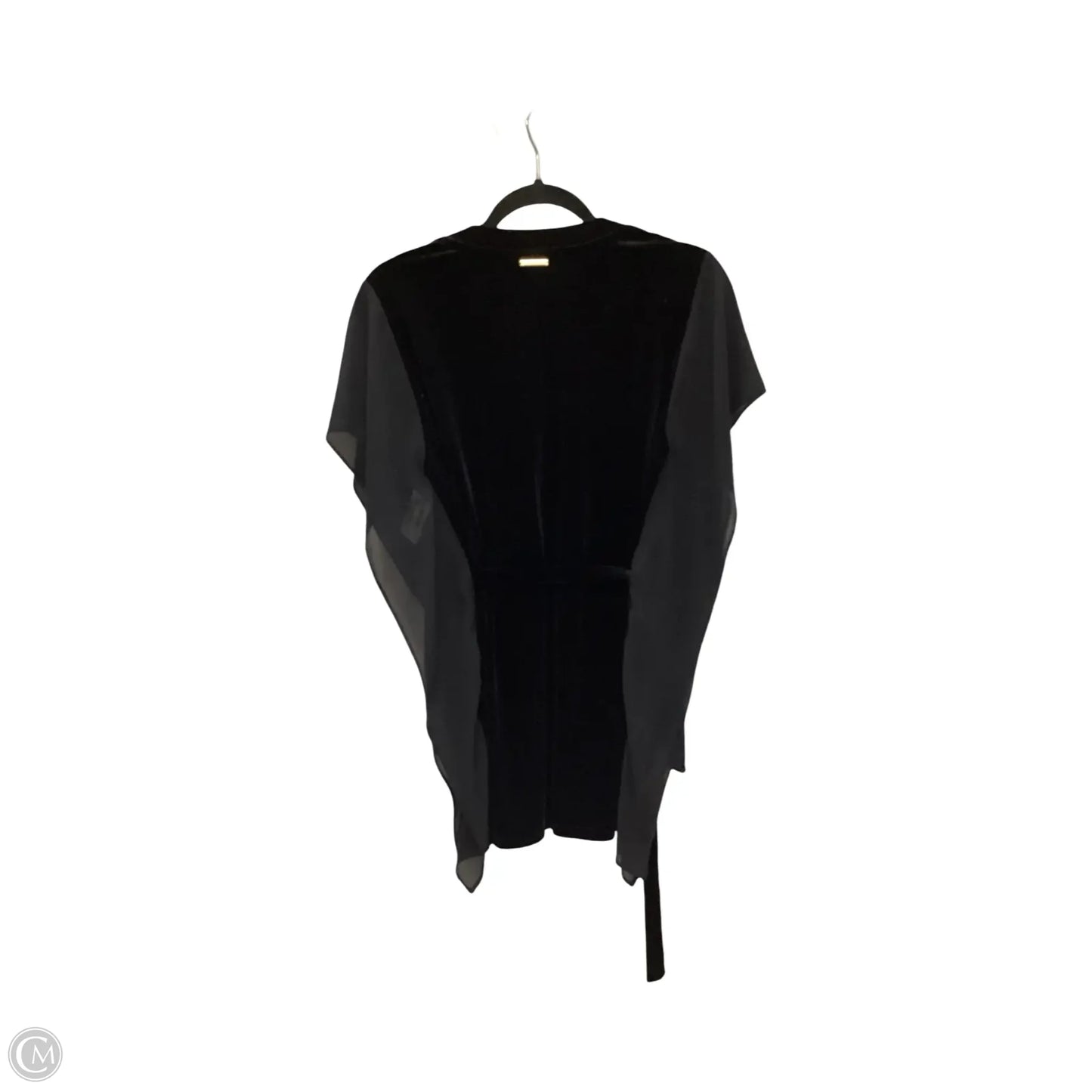 Blouse Short Sleeve By Michael By Michael Kors In Black, Size: S