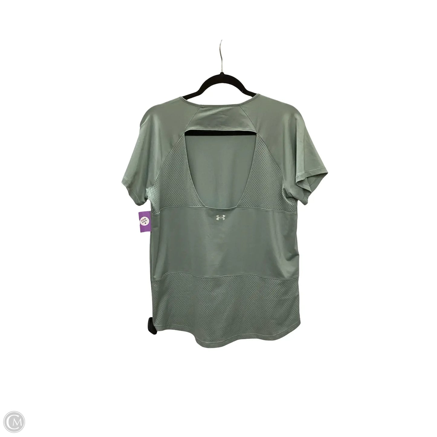 Athletic Top Short Sleeve By Under Armour In Green, Size: Xl