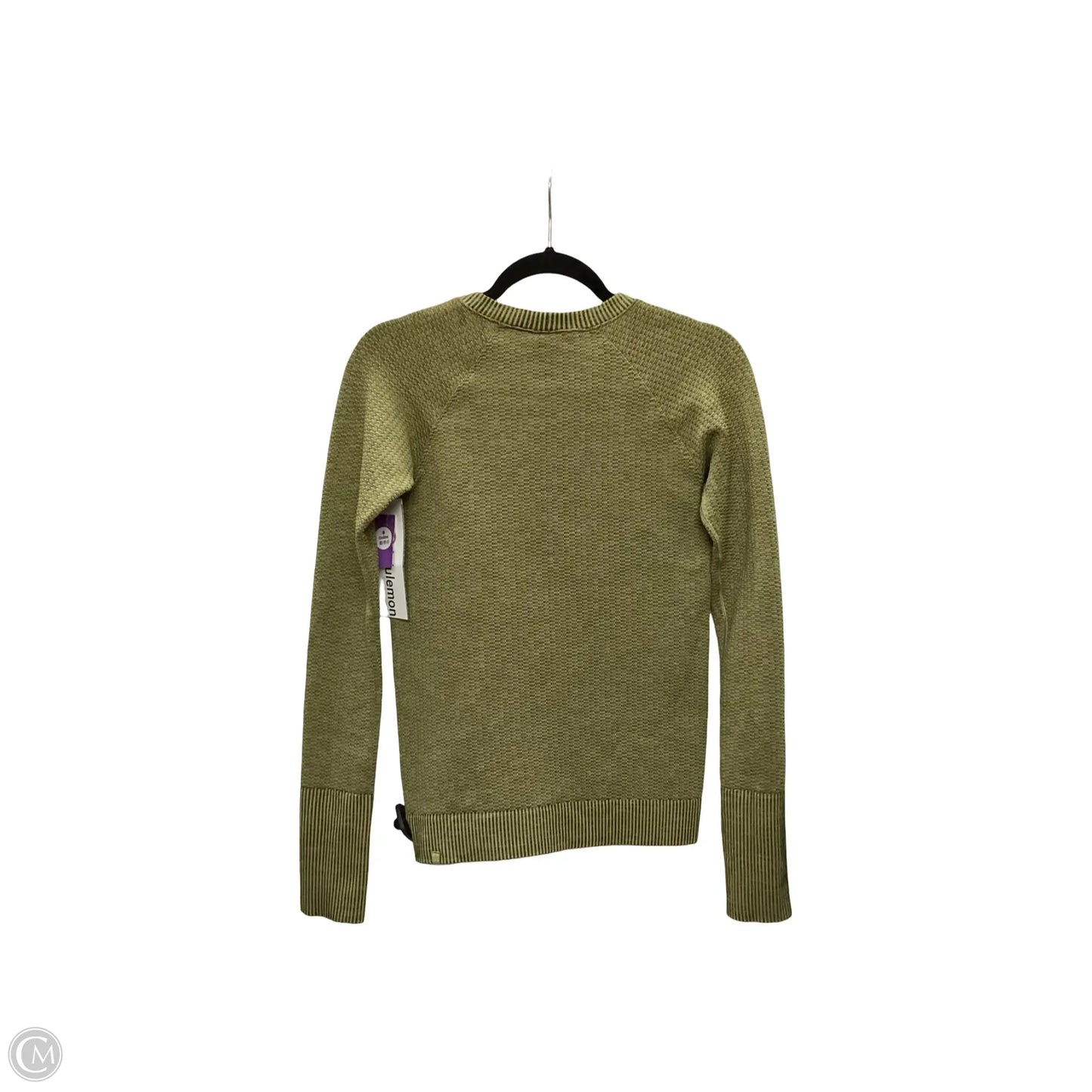 Athletic Top Long Sleeve Crewneck By Lululemon In Green, Size: 6