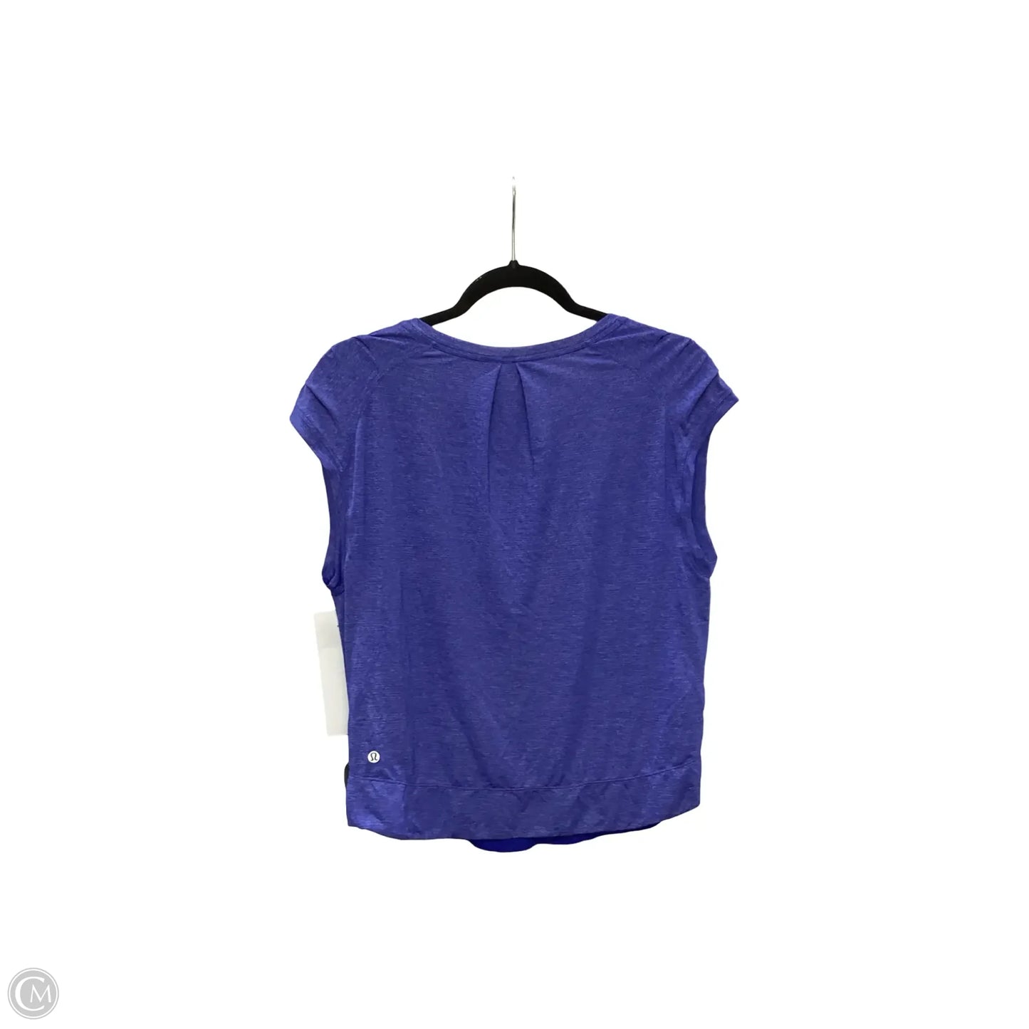 Athletic Top Short Sleeve By Lululemon In Blue, Size: 6