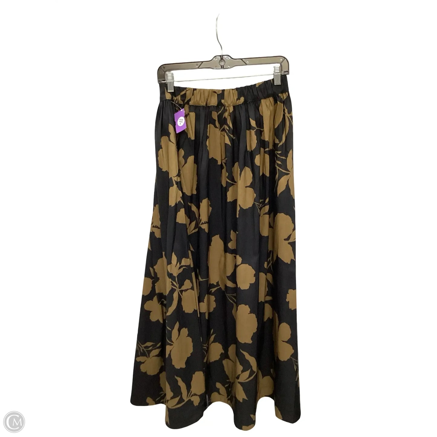 Skirt Maxi By A New Day In Black & Gold, Size: M