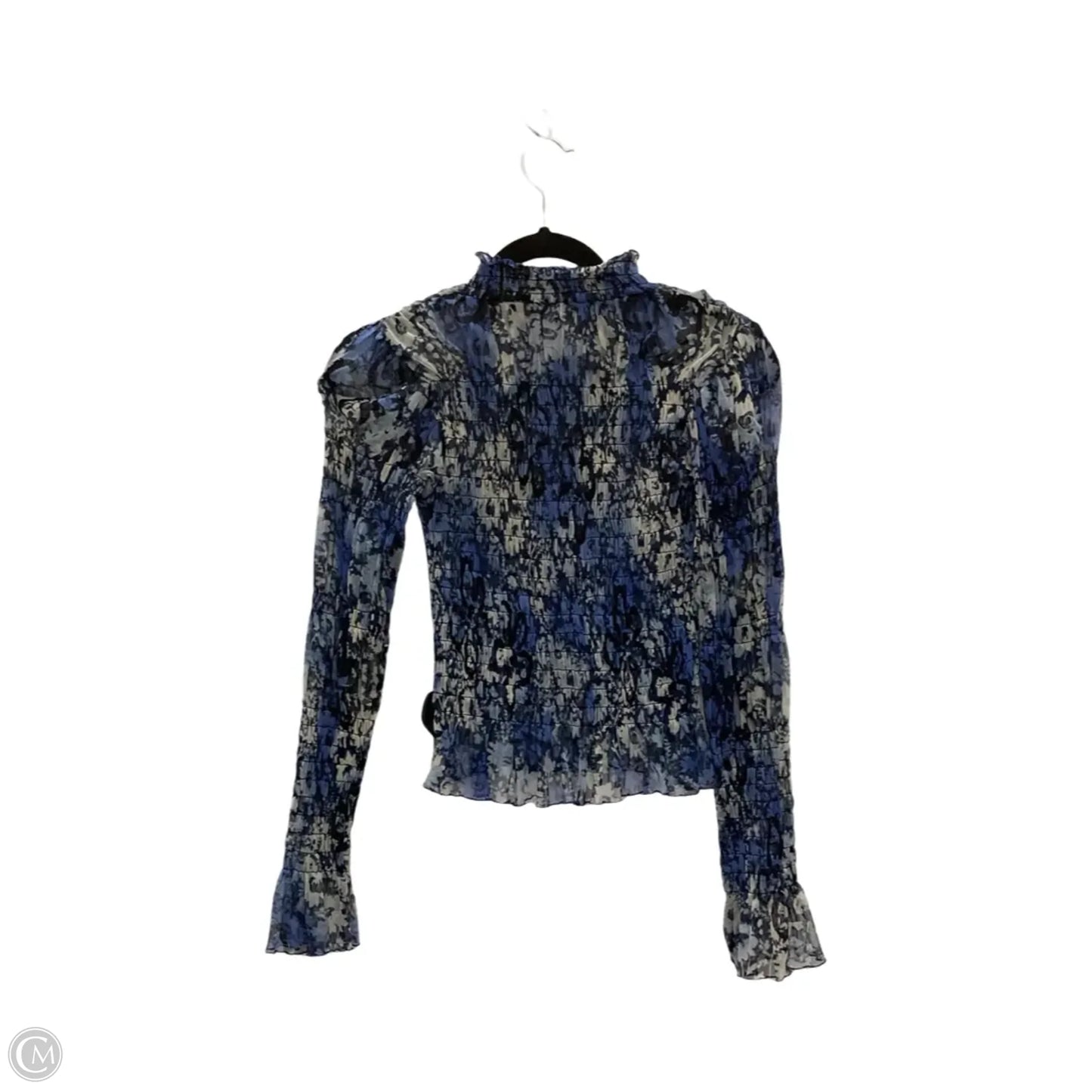 Blouse Long Sleeve By Free People In Blue, Size: Xs