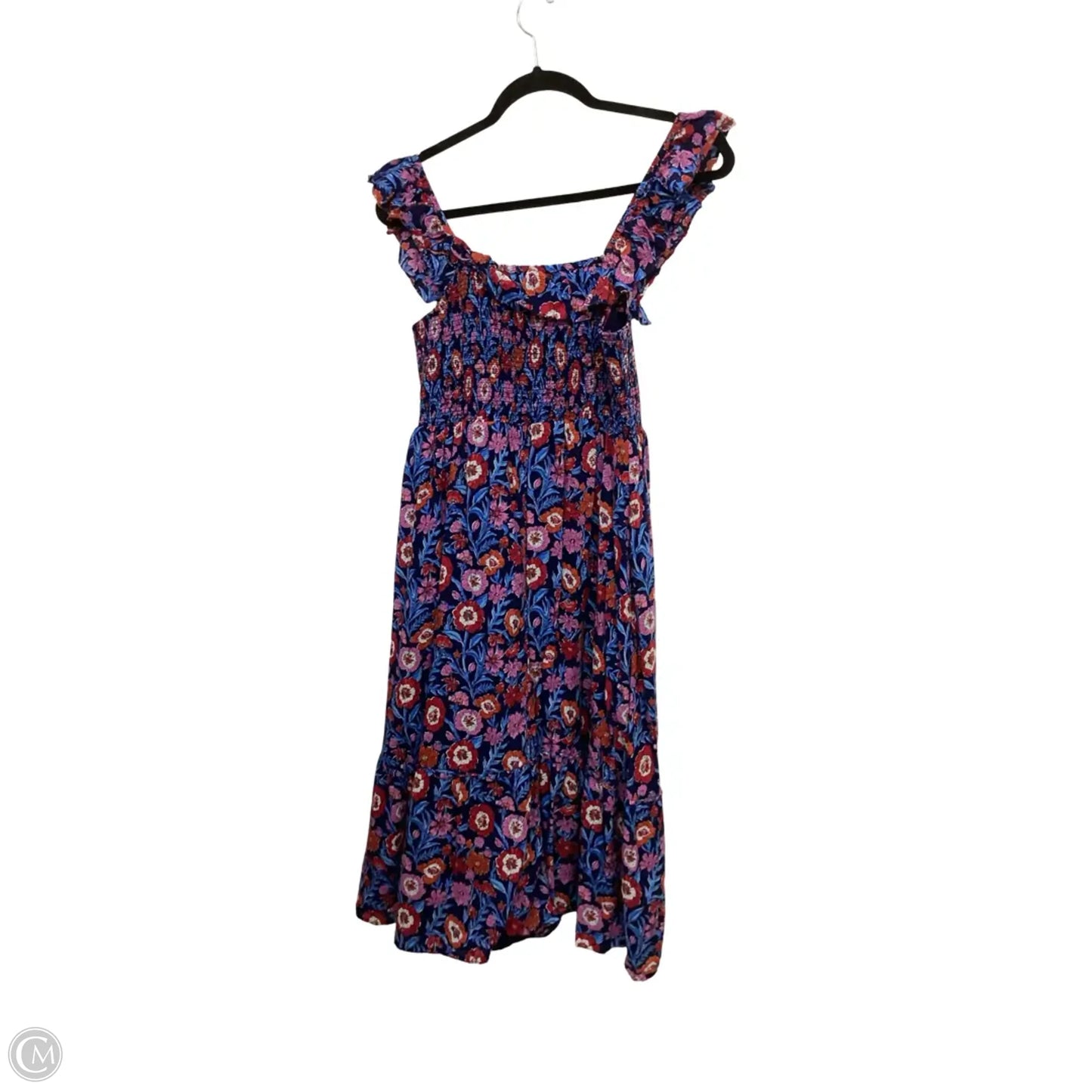 Dress Casual Midi By Vineyard Vines In Floral Print, Size: M