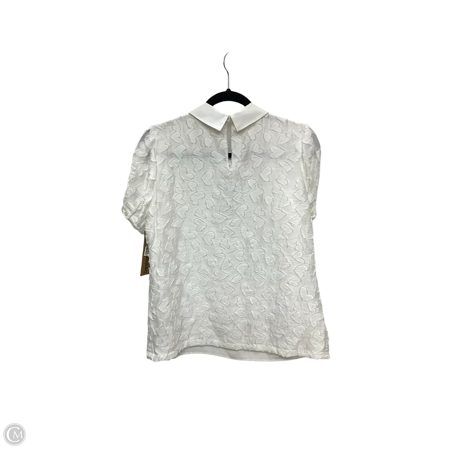 Blouse Designer By Karl Lagerfeld In White, Size: 8
