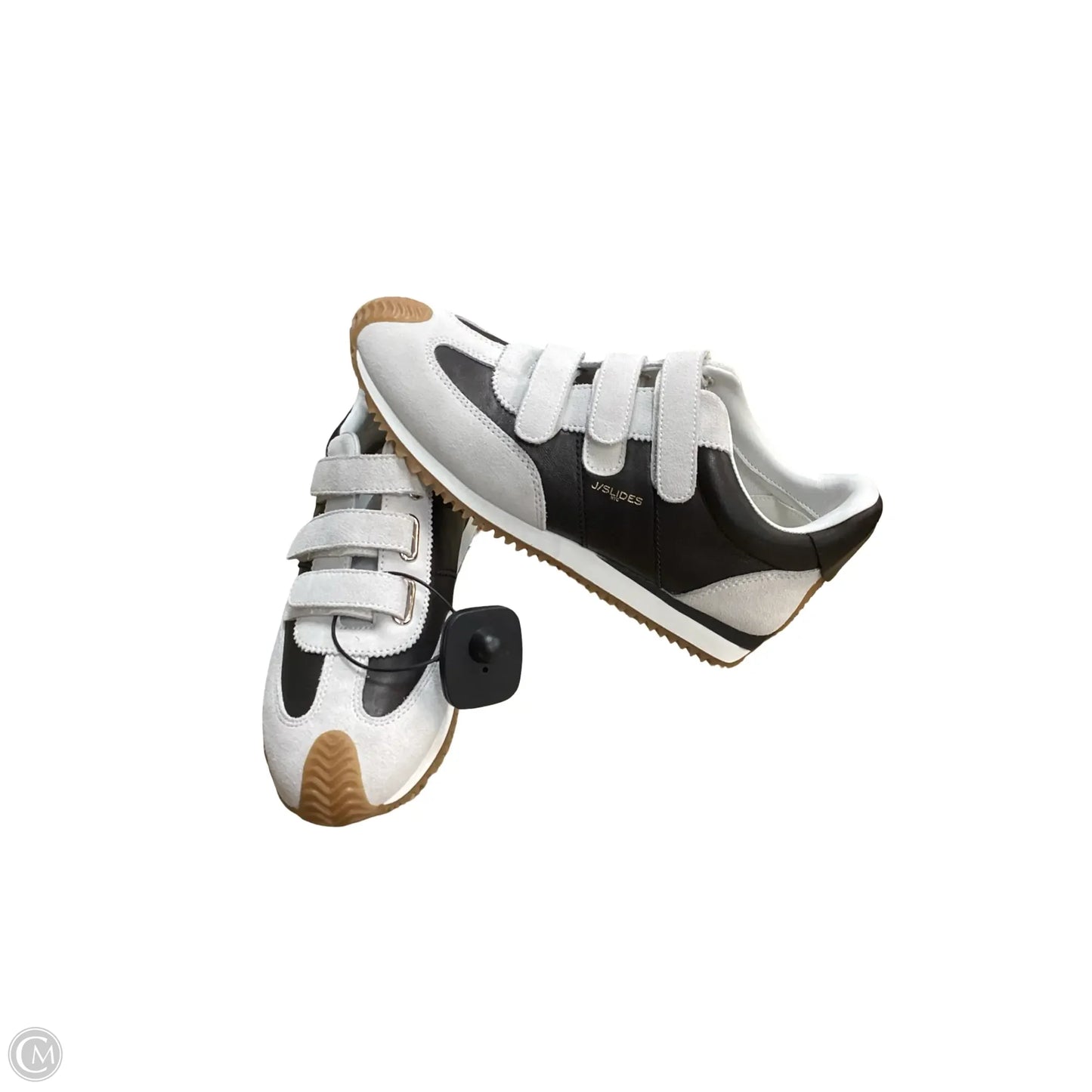 Shoes Sneakers By J Slides In Black & Grey, Size: 8.5