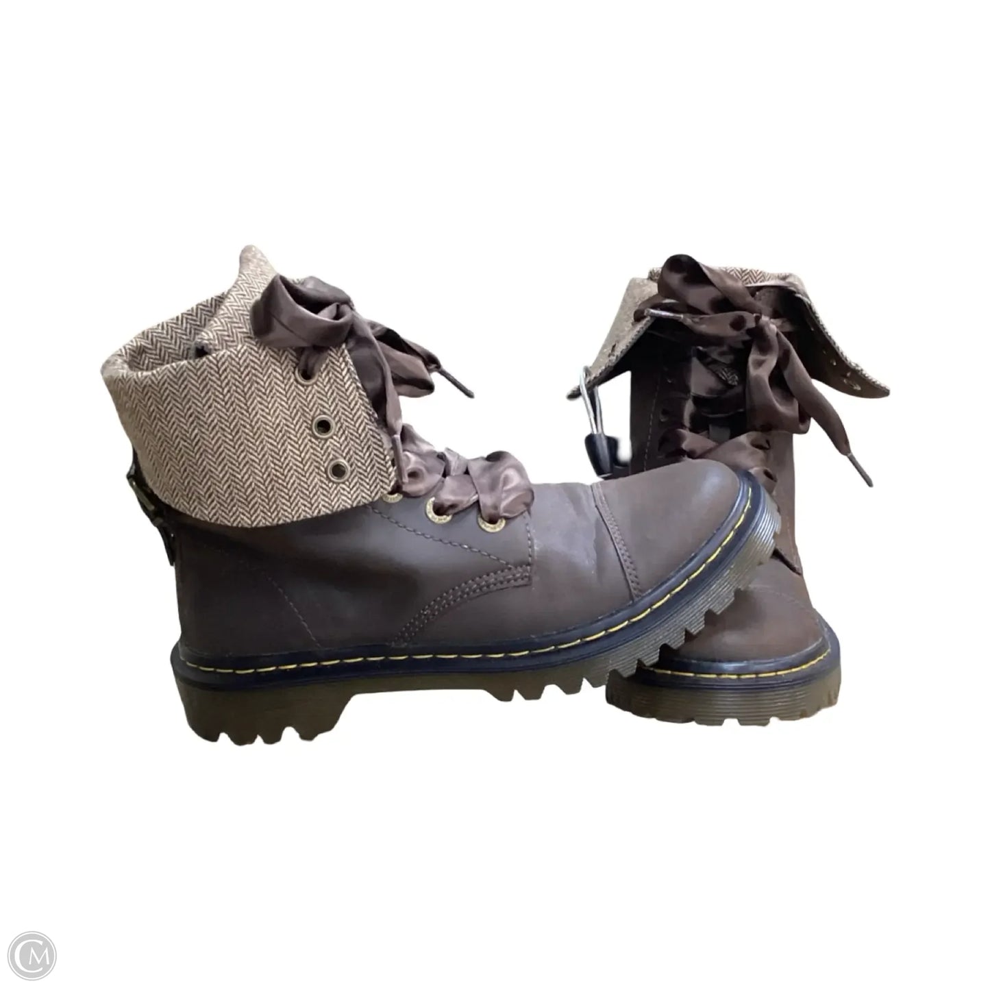 Boots Mid-calf Flats By Dr Martens In Brown, Size: 7