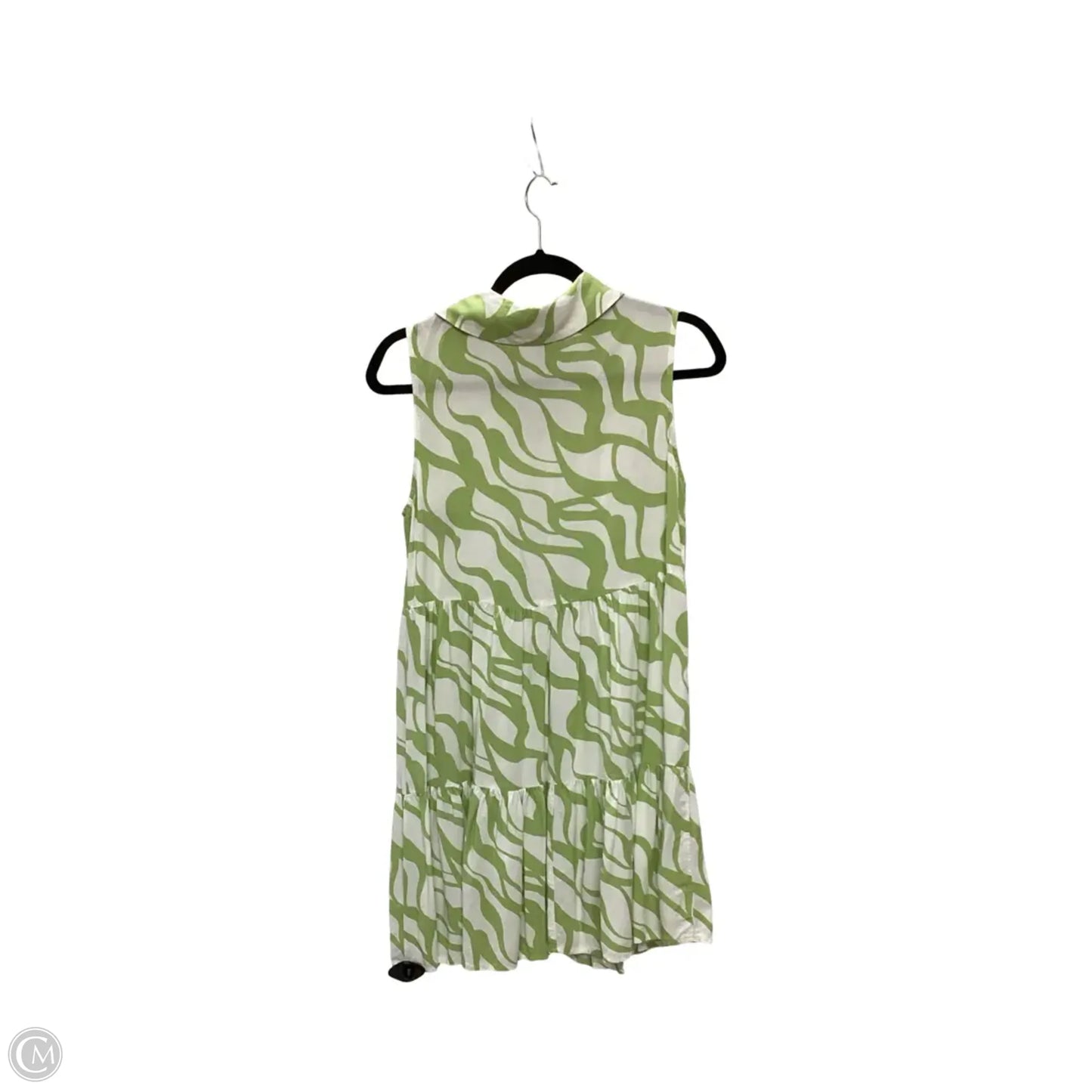 Dress Casual Short By Rachel Zoe In Green & White, Size: S