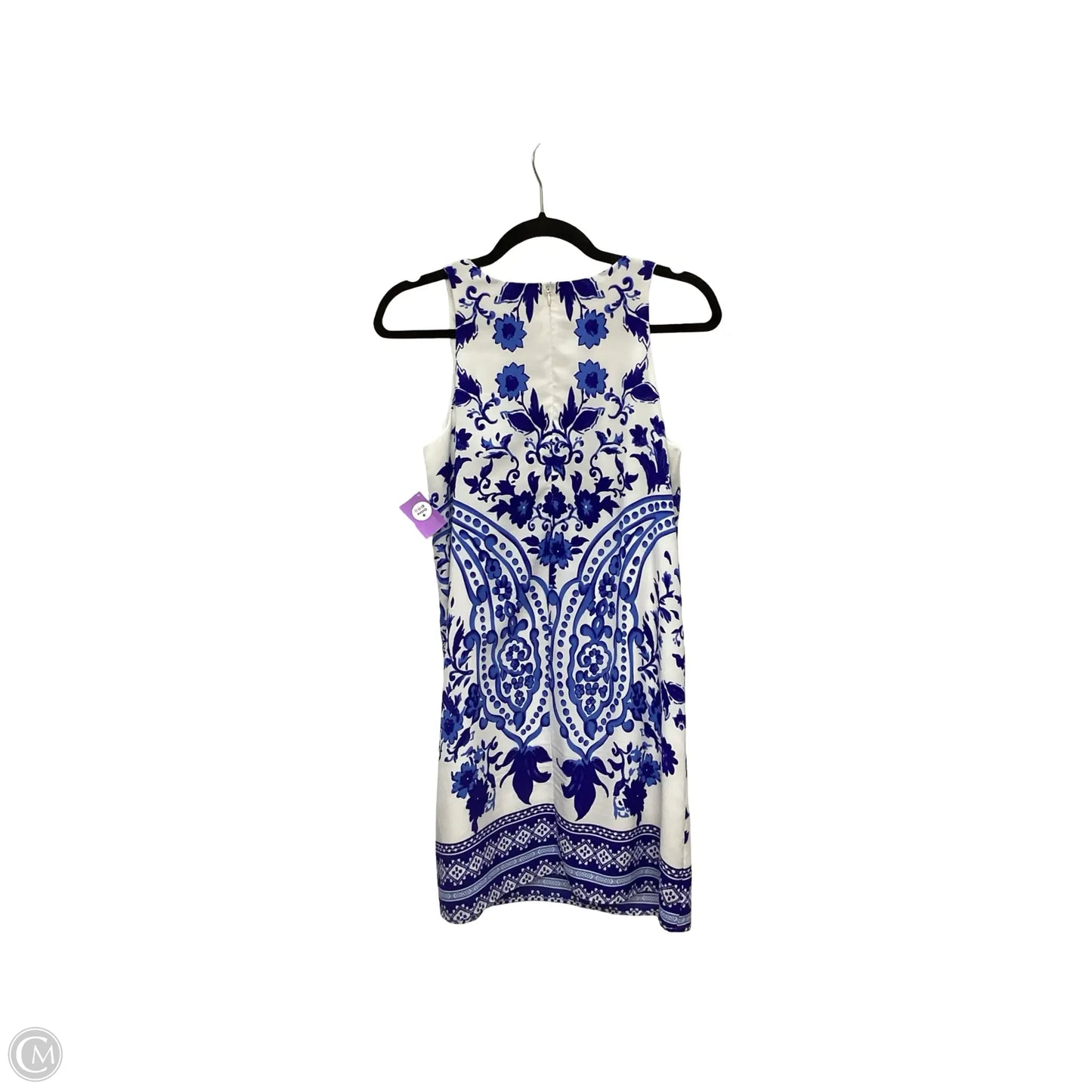 Dress Casual Short By Ces Femme In Blue & White, Size: M