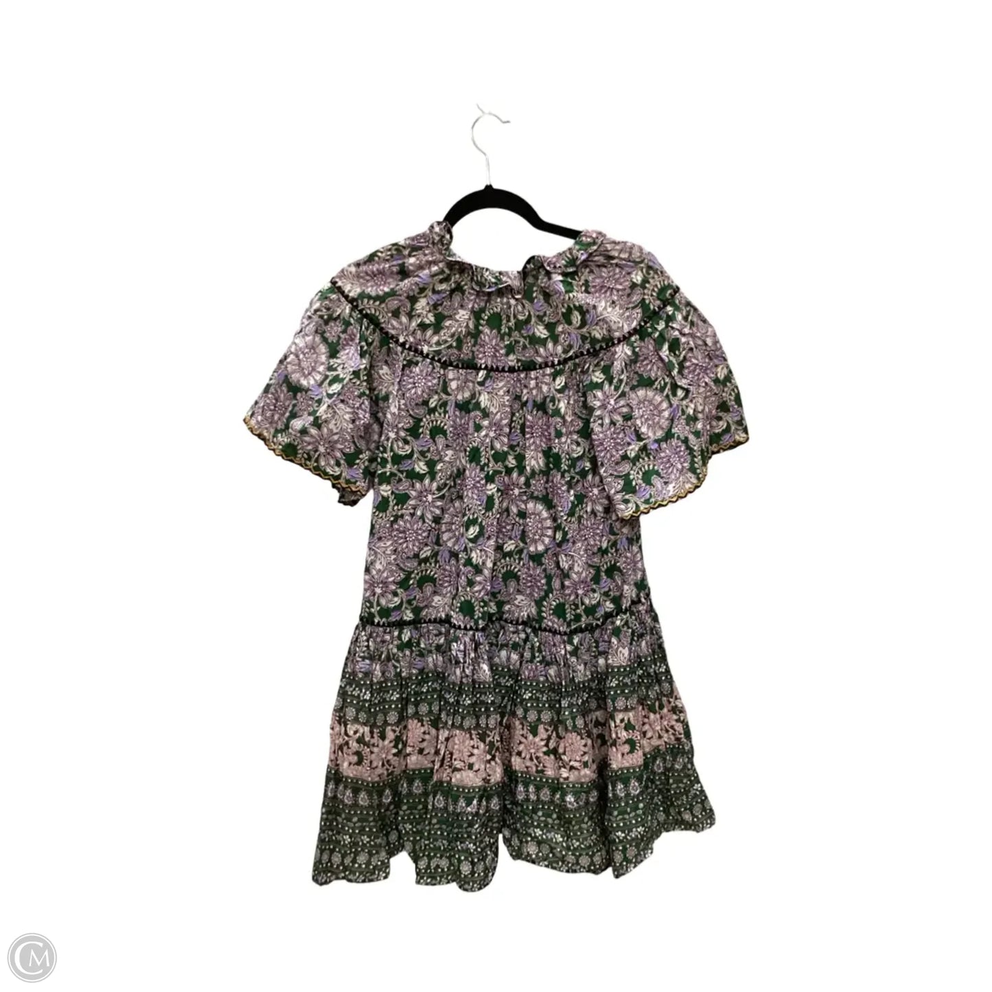 Dress Casual Short By Olivaceous In Green & Purple, Size: S