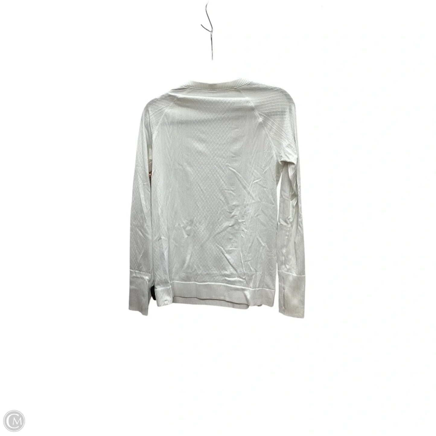 Athletic Top Long Sleeve Crewneck By Lululemon In White, Size: 8