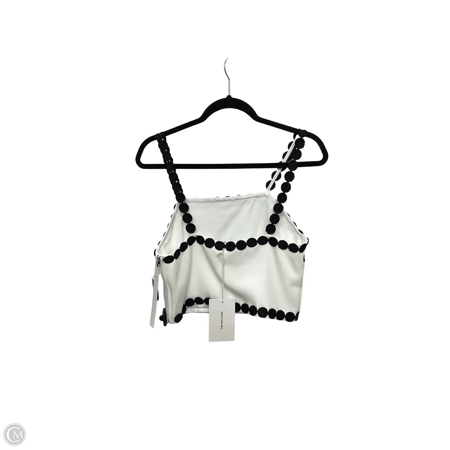 Designer Blouse Sleeveless By The Noli Shop In White, Size: M
