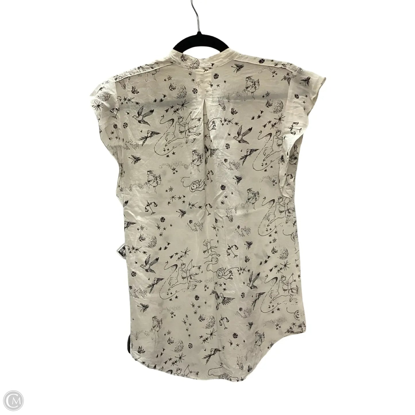 Blouse Short Sleeve By Rebecca Taylor In Cream, Size: 2